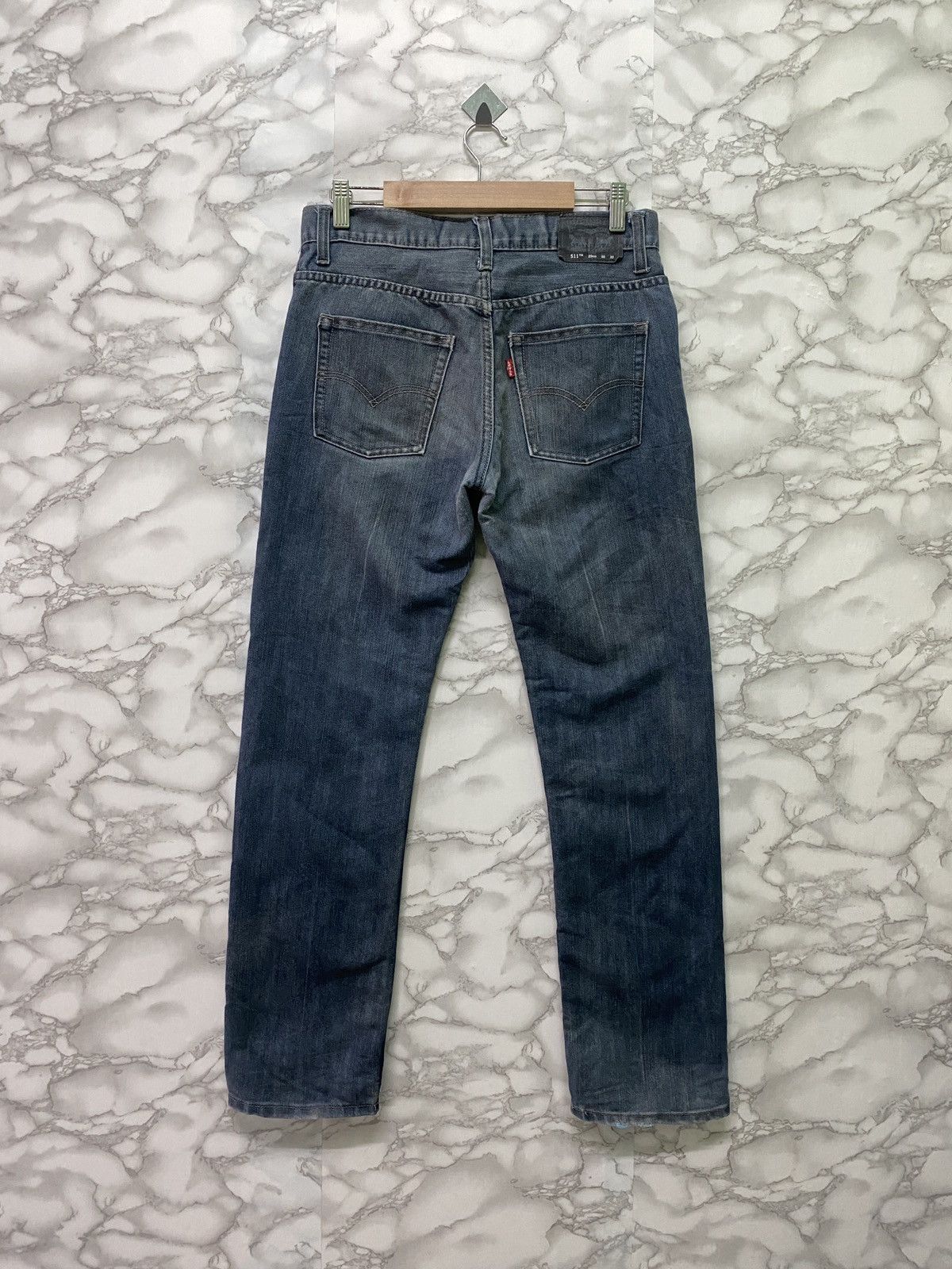 Levi's × Vintage LEVIS 511 Slim Design Mid Blue Jeans- L16 Size US 29 - 2 Thumbnail