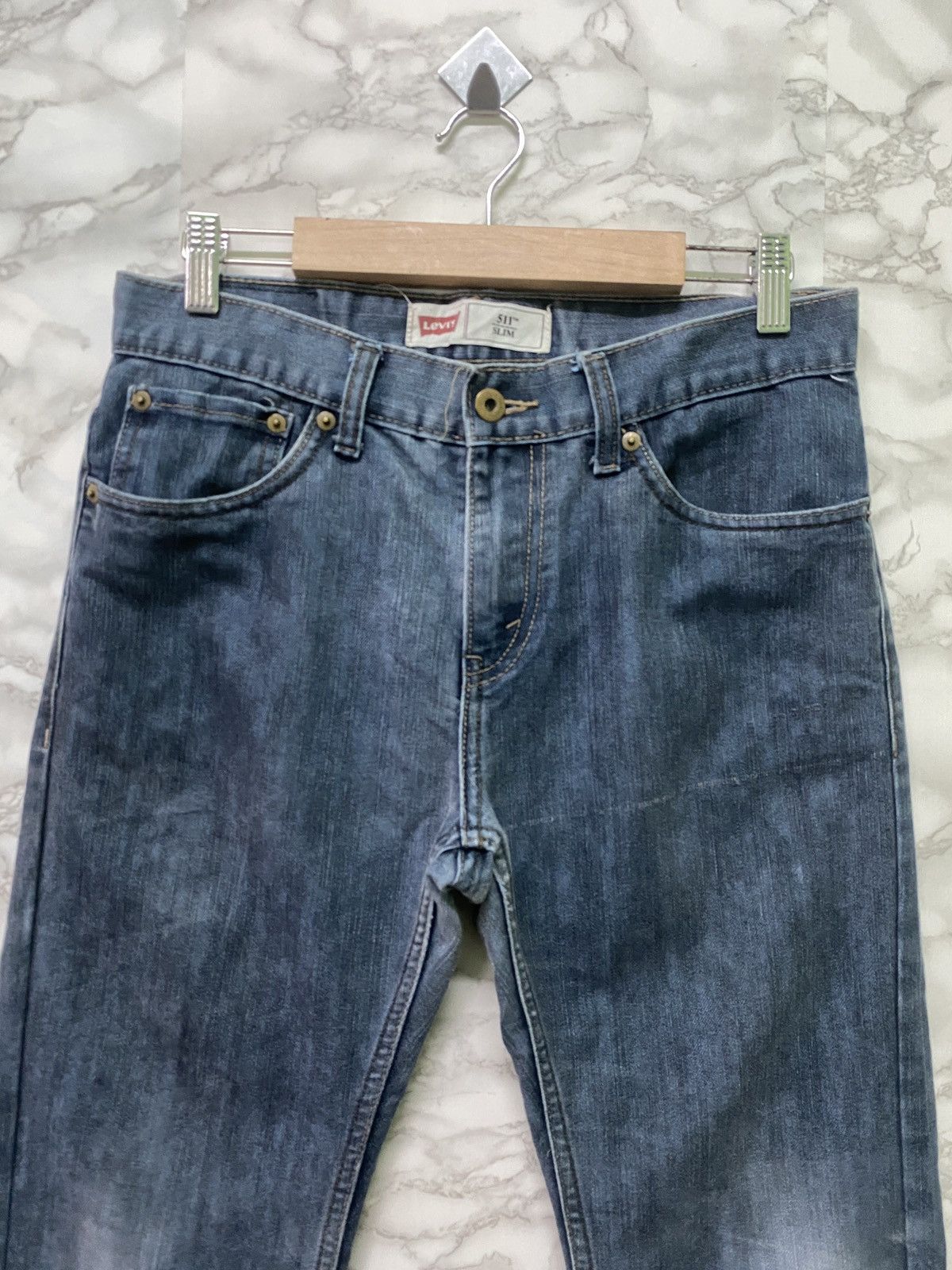 Levi's × Vintage LEVIS 511 Slim Design Mid Blue Jeans- L16 Size US 29 - 3 Thumbnail