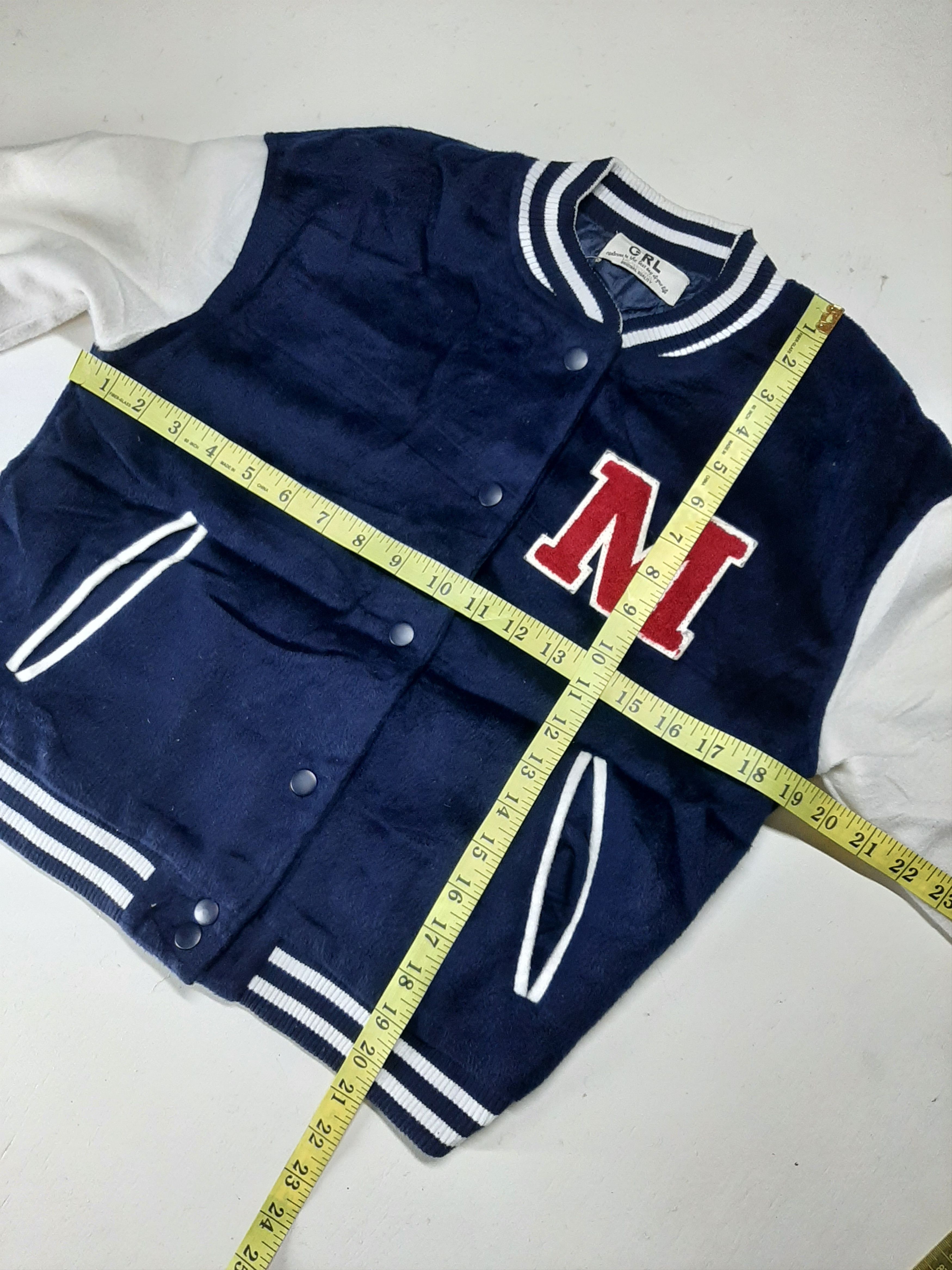 Japanese Brand GRL JAPANESE BRAND VARSITY WOOL BLEND JACKET Size US S / EU 44-46 / 1 - 10 Thumbnail