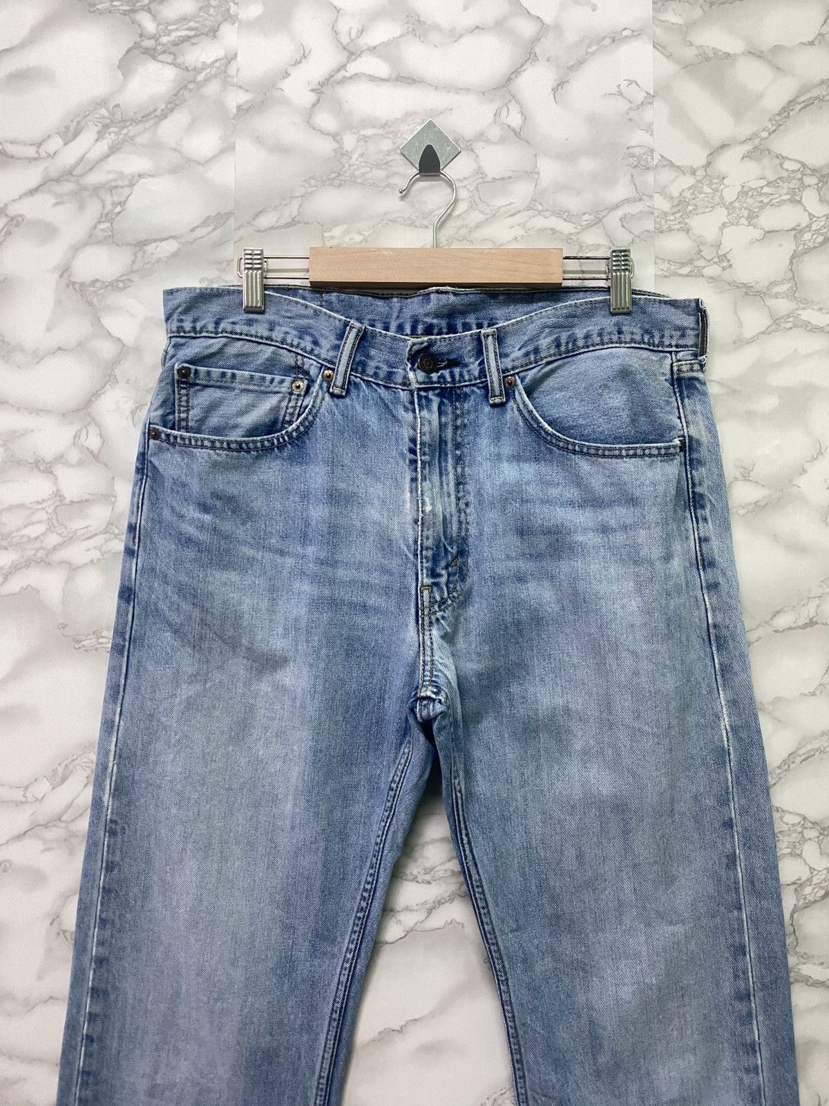Levi's × Vintage Vintage LEVIS 505 Light Wash Distressed Jeans - L5 Size US 33 - 3 Thumbnail