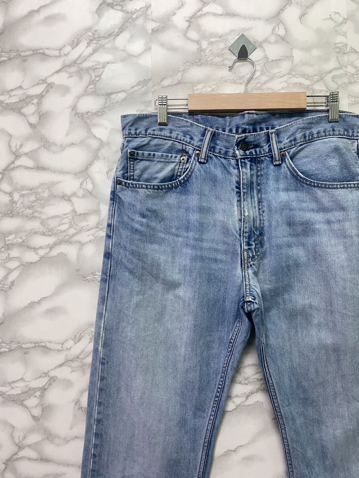 Levi's × Vintage Vintage LEVIS 505 Light Wash Distressed Jeans - L5 Size US 33 - 4 Thumbnail