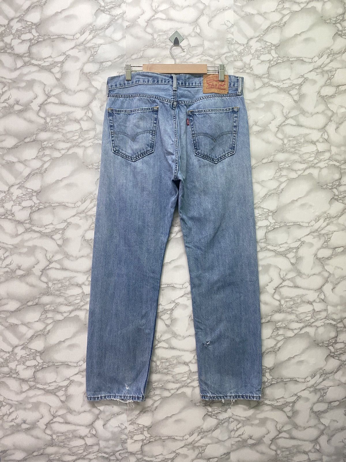 Levi's × Vintage Vintage LEVIS 505 Light Wash Distressed Jeans - L5 Size US 33 - 2 Thumbnail