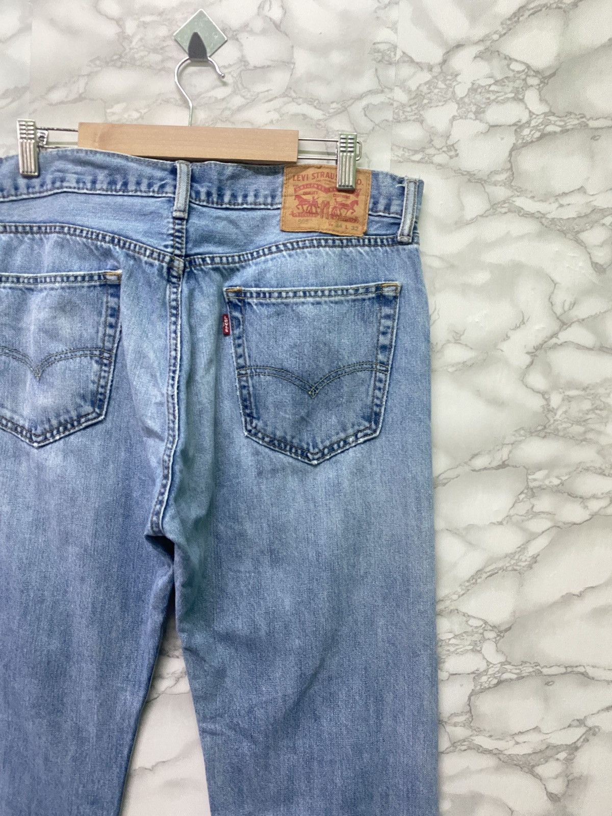 Levi's × Vintage Vintage LEVIS 505 Light Wash Distressed Jeans - L5 Size US 33 - 10 Thumbnail