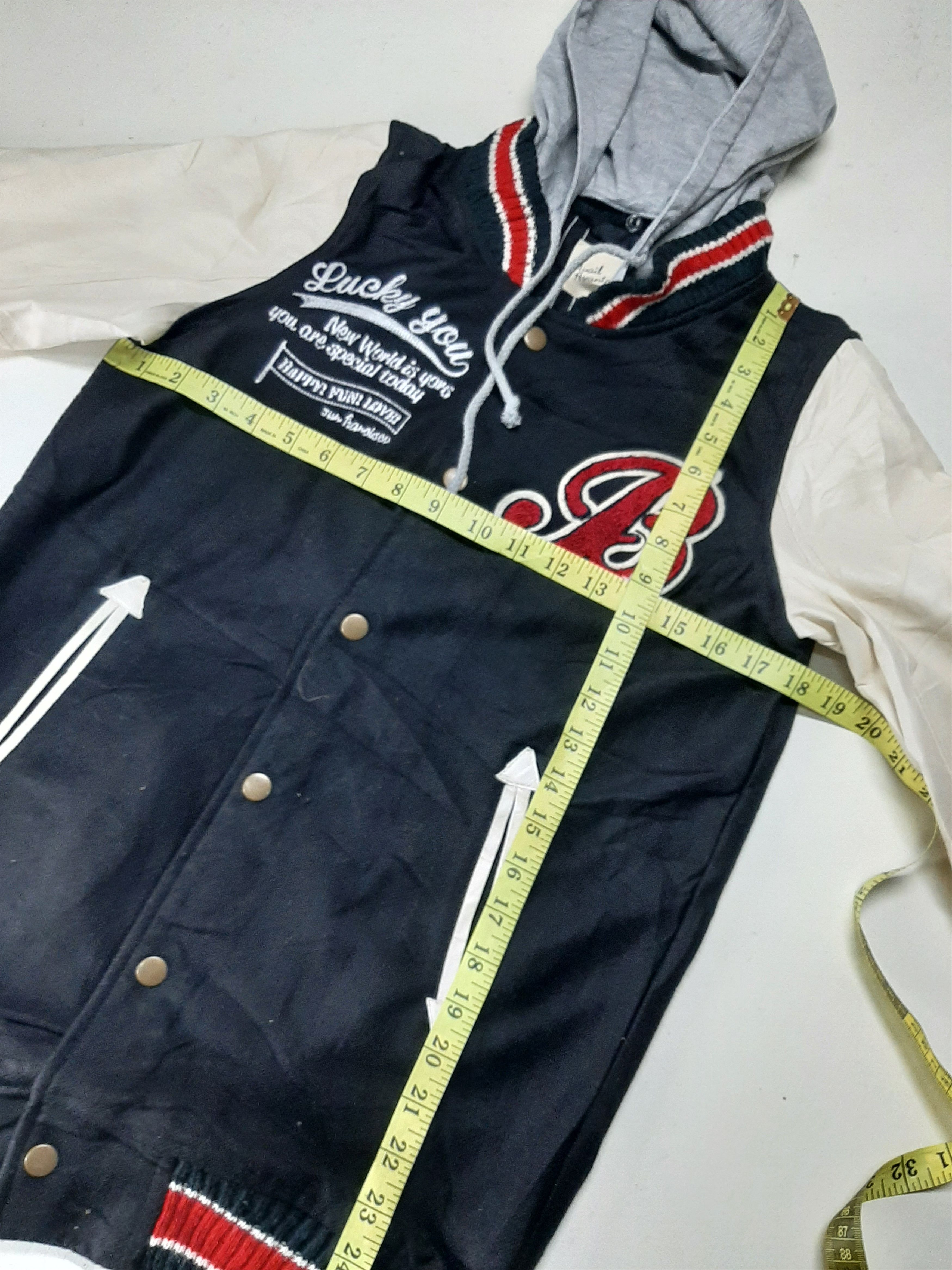 Japanese Brand AVAIL AVANTGARDE VARSITY HODIE WOOL BLEND JACKET JAPAN🇯🇵 Size US S / EU 44-46 / 1 - 11 Thumbnail