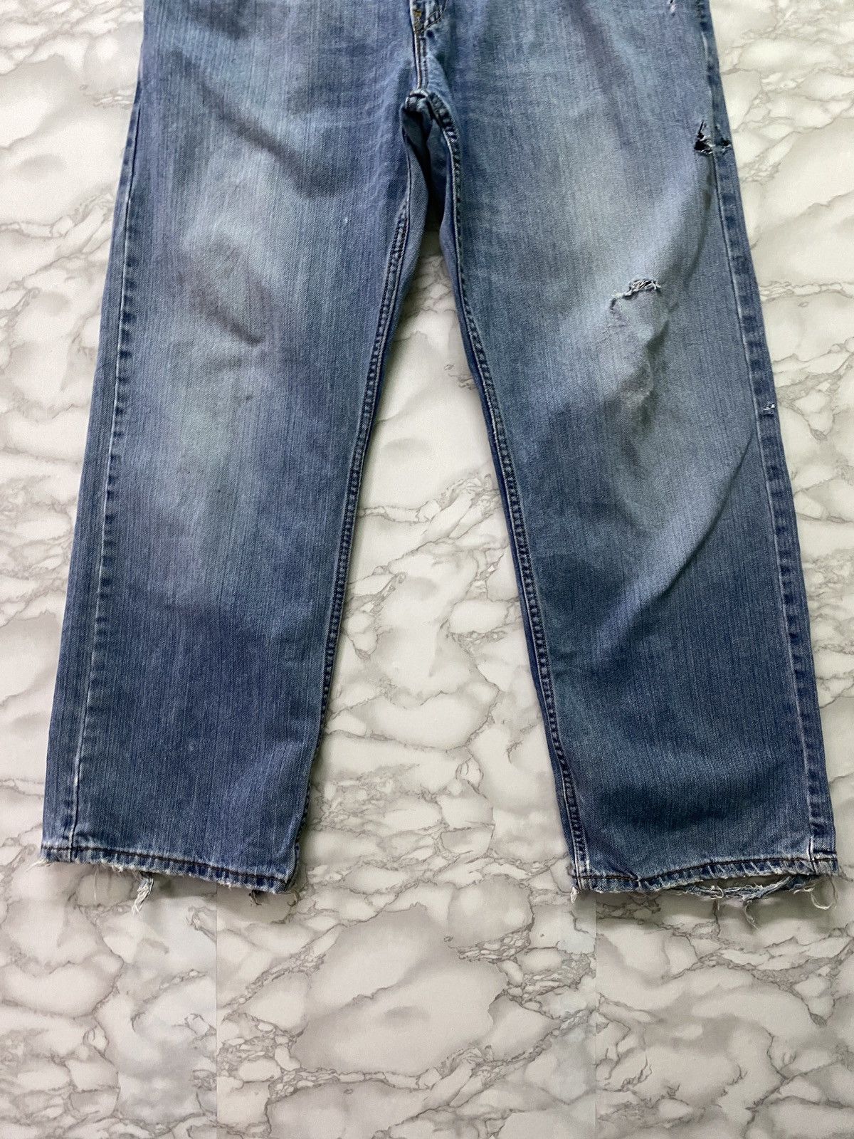 Levi's × Vintage Vintage 90s LEVIS 569 Loose Straight Distressed Jean - L2 Size US 32 / EU 48 - 9 Thumbnail