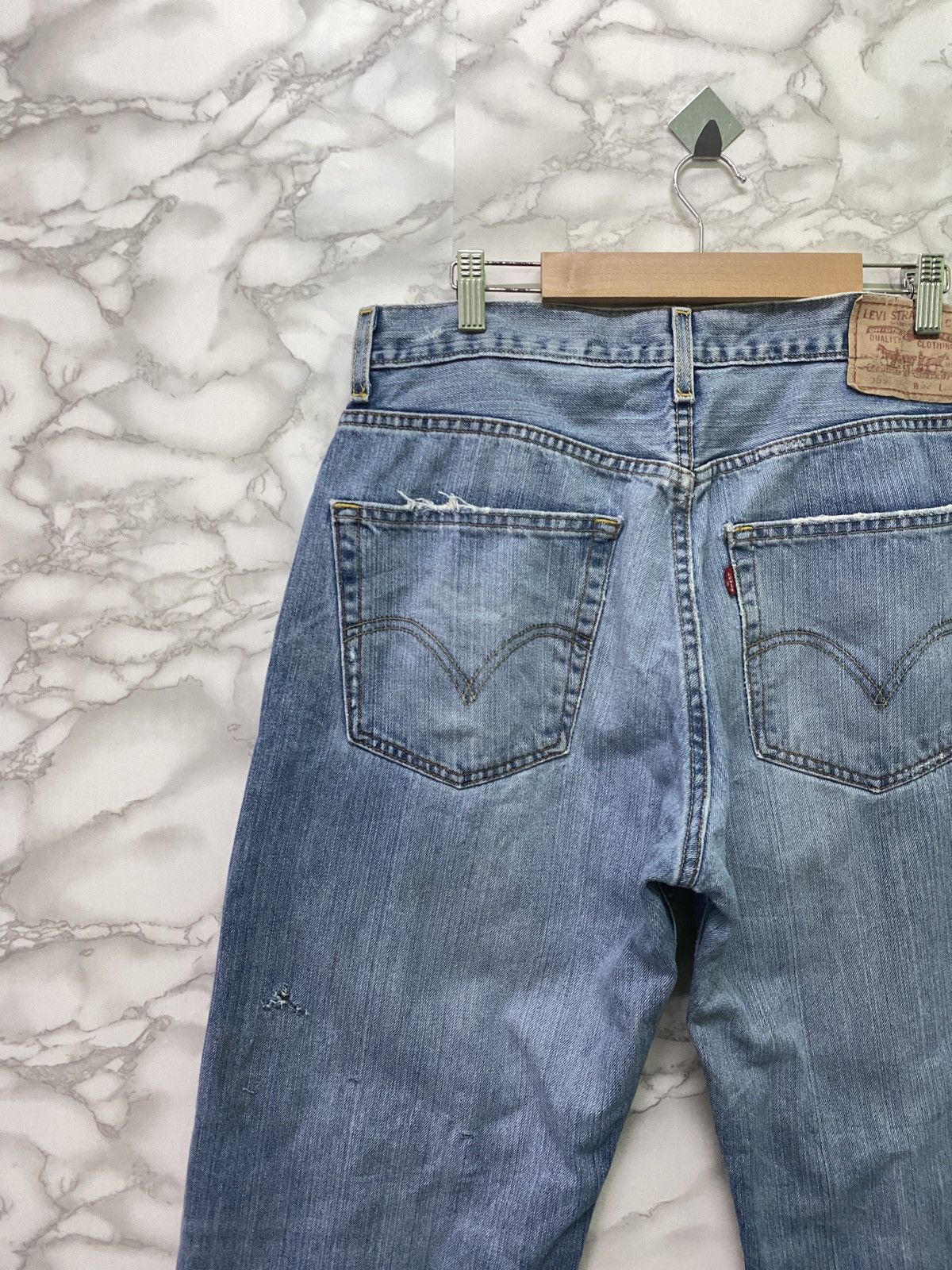 Levi's × Vintage Vintage 90s LEVIS 569 Loose Straight Distressed Jean - L2 Size US 32 / EU 48 - 12 Thumbnail