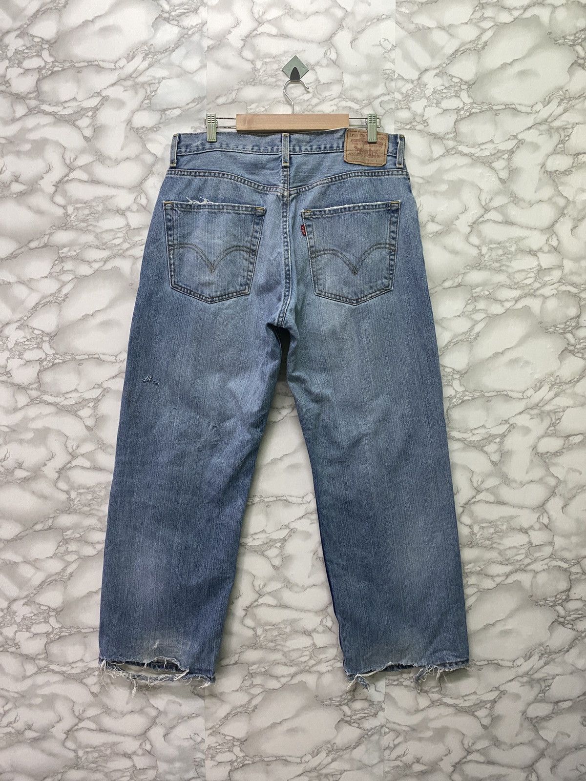 Levi's × Vintage Vintage 90s LEVIS 569 Loose Straight Distressed Jean - L2 Size US 32 / EU 48 - 2 Thumbnail