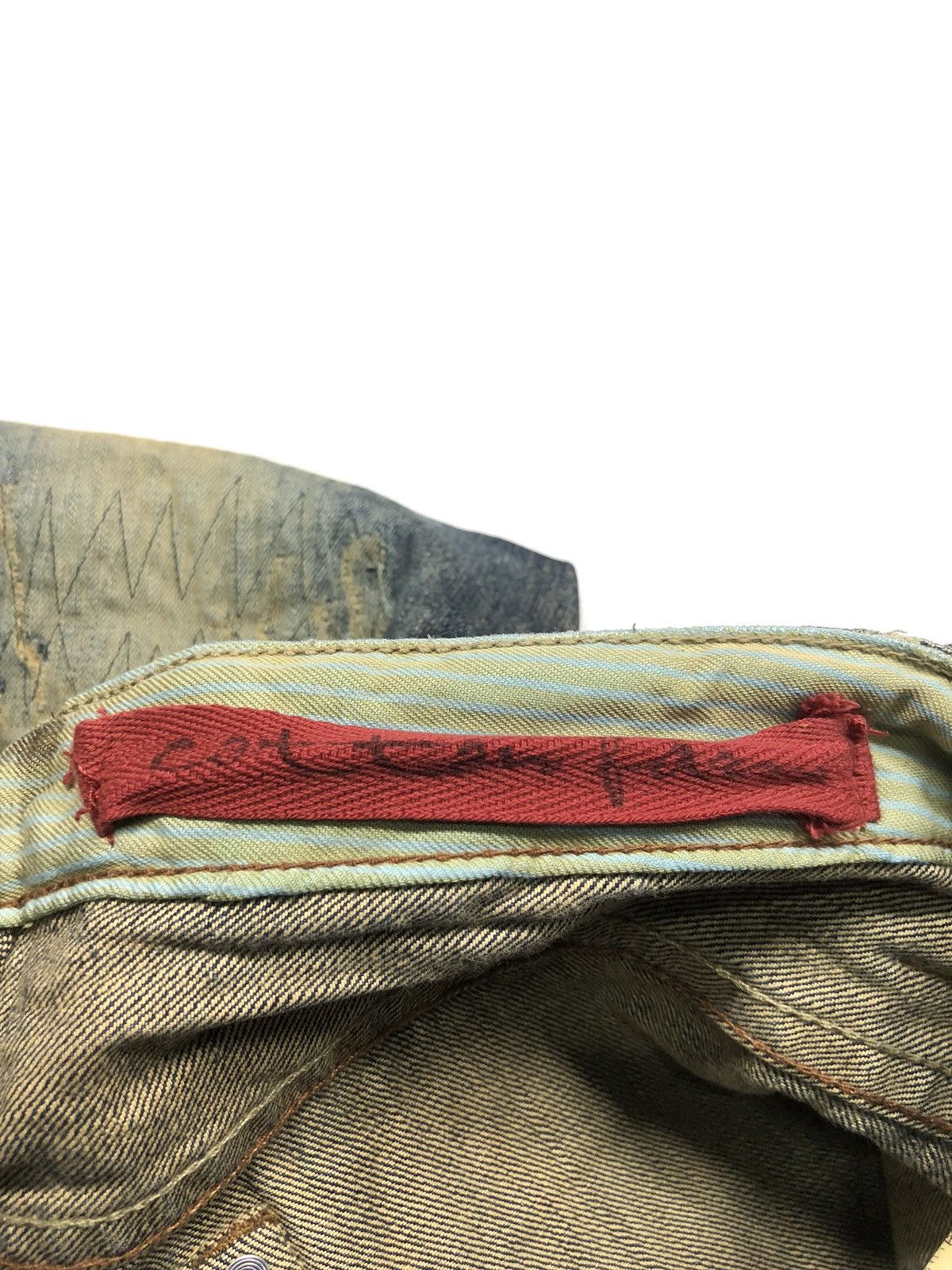 Japanese Brand × Vintage CATTAN FARM DISTRESED SHASHIKO WHISKERS HONEY COMB VERY NICE Size US 30 / EU 46 - 14 Thumbnail