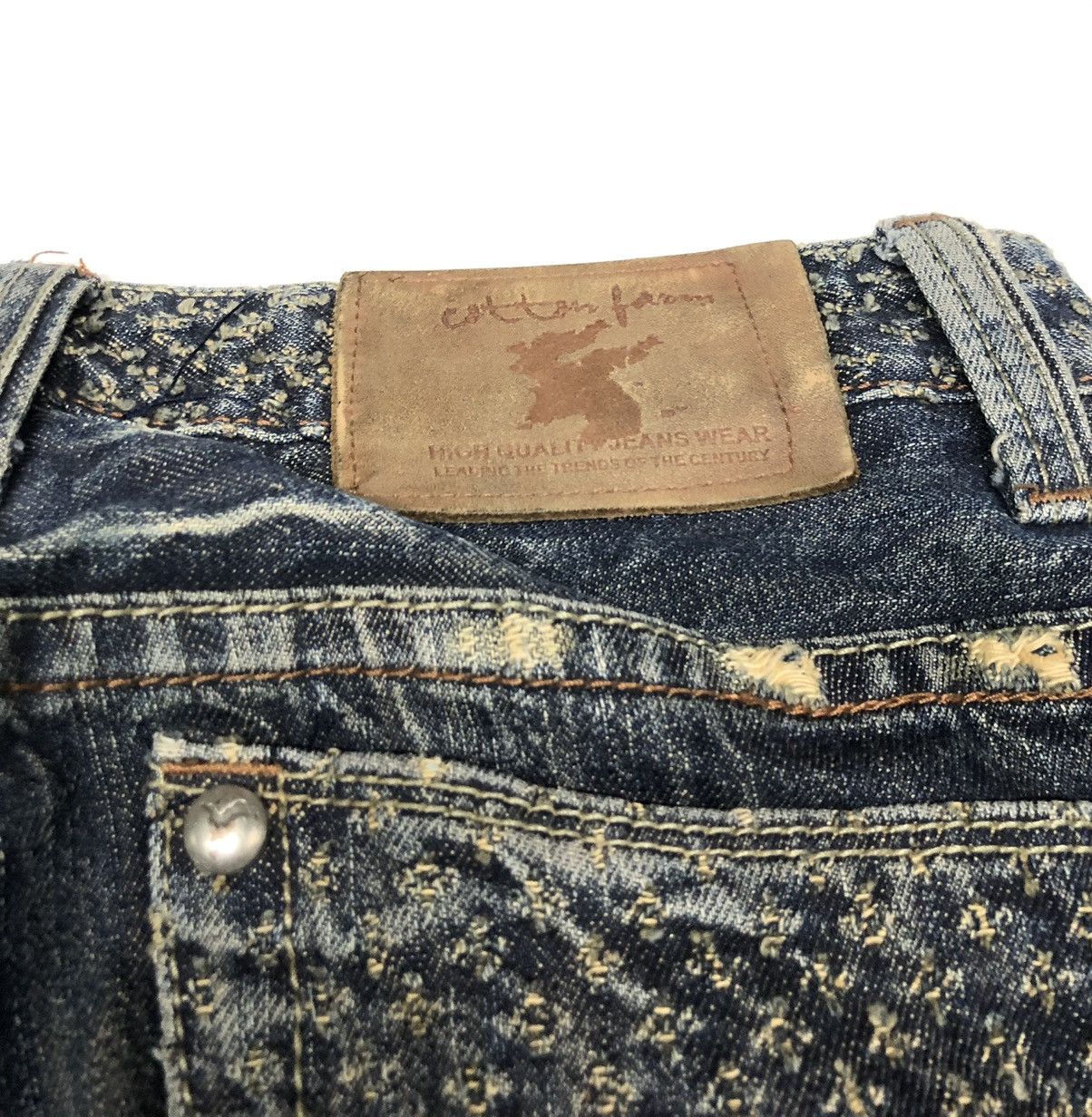 Japanese Brand × Vintage CATTAN FARM DISTRESED SHASHIKO WHISKERS HONEY COMB VERY NICE Size US 30 / EU 46 - 11 Thumbnail