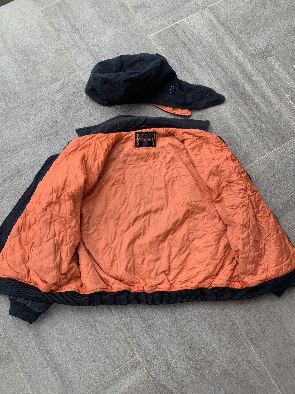 Vintage Vintage Poker Face Hooded Bomber Jacket Size US L / EU 52-54 / 3 - 4 Thumbnail