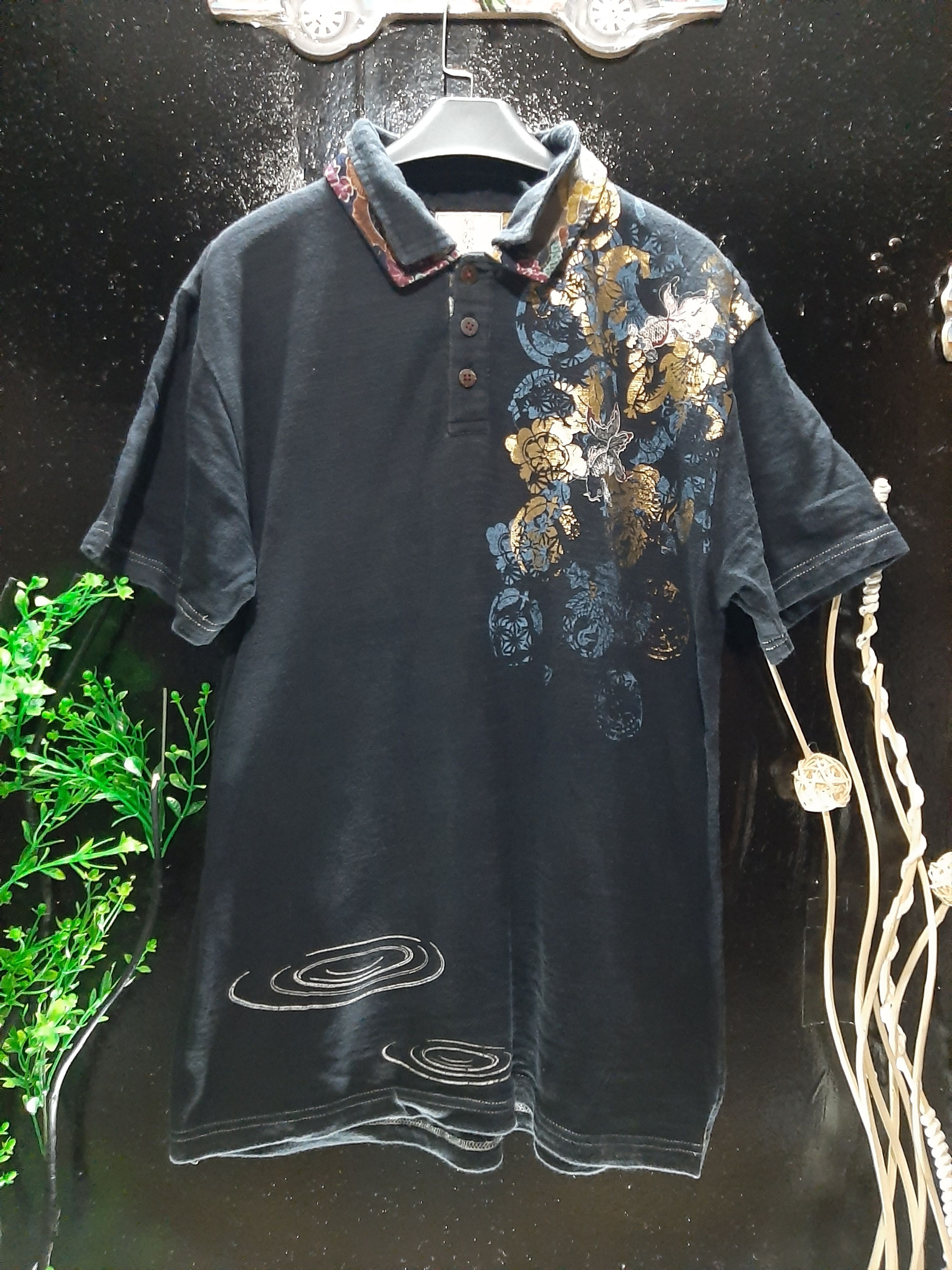 Edition Japan × Japanese Brand JAPANESE GOLD FISH MOTIF SUKAJAN POLO TEE Size US M / EU 48-50 / 2 - 1 Thumbnail