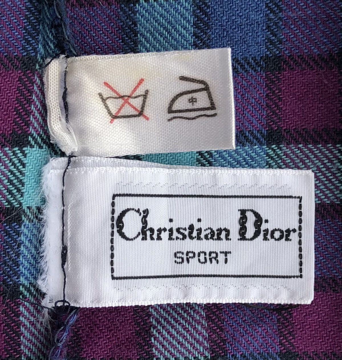 Christian Dior Monsieur 🔥Vtg Christian Dior Sport Checked Women Long Sleeves Shirt Size ONE SIZE - 12 Thumbnail