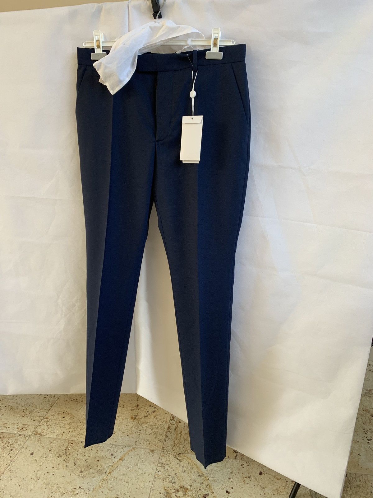 Maison Margiela 14 Dark Navy Wool Slacks Size US 38 / EU 54 - 2 Thumbnail