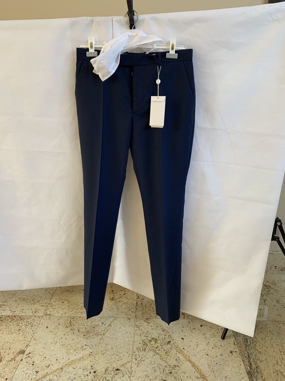Maison Margiela 14 Dark Navy Wool Slacks Size US 38 / EU 54 - 1 Thumbnail