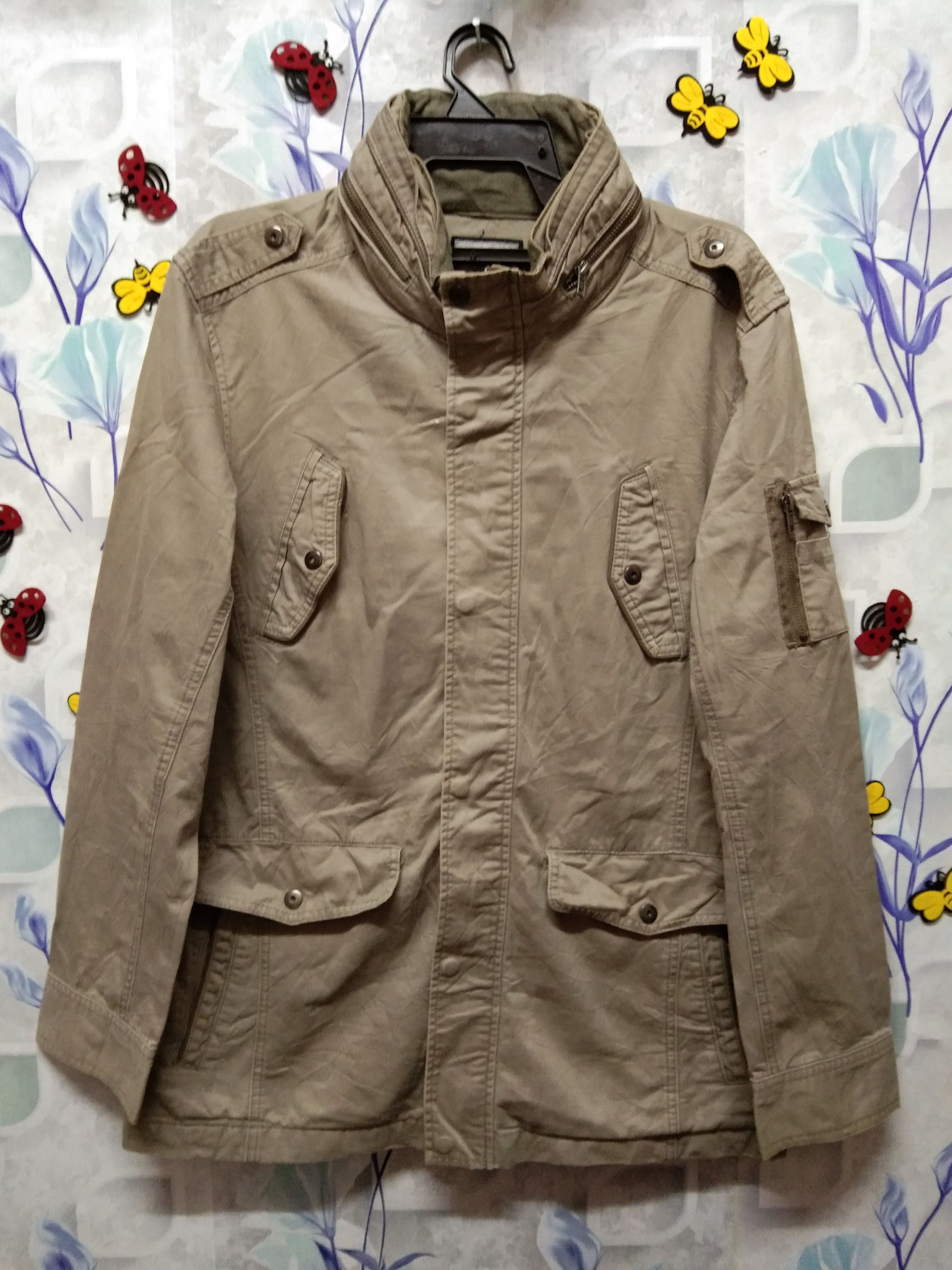 Japanese Brand Villand Parka khaki with hoodie Size US L / EU 52-54 / 3 - 1 Thumbnail