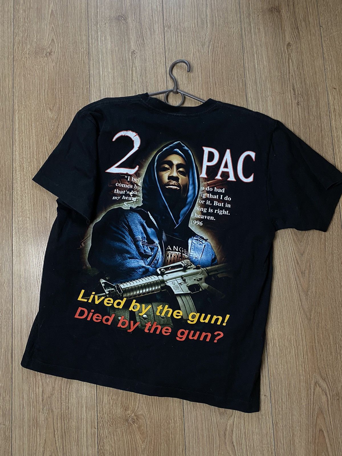 Vintage Rock Change 2PAC Vintage 2 sides Big Prints Size US L / EU 52-54 / 3 - 3 Thumbnail