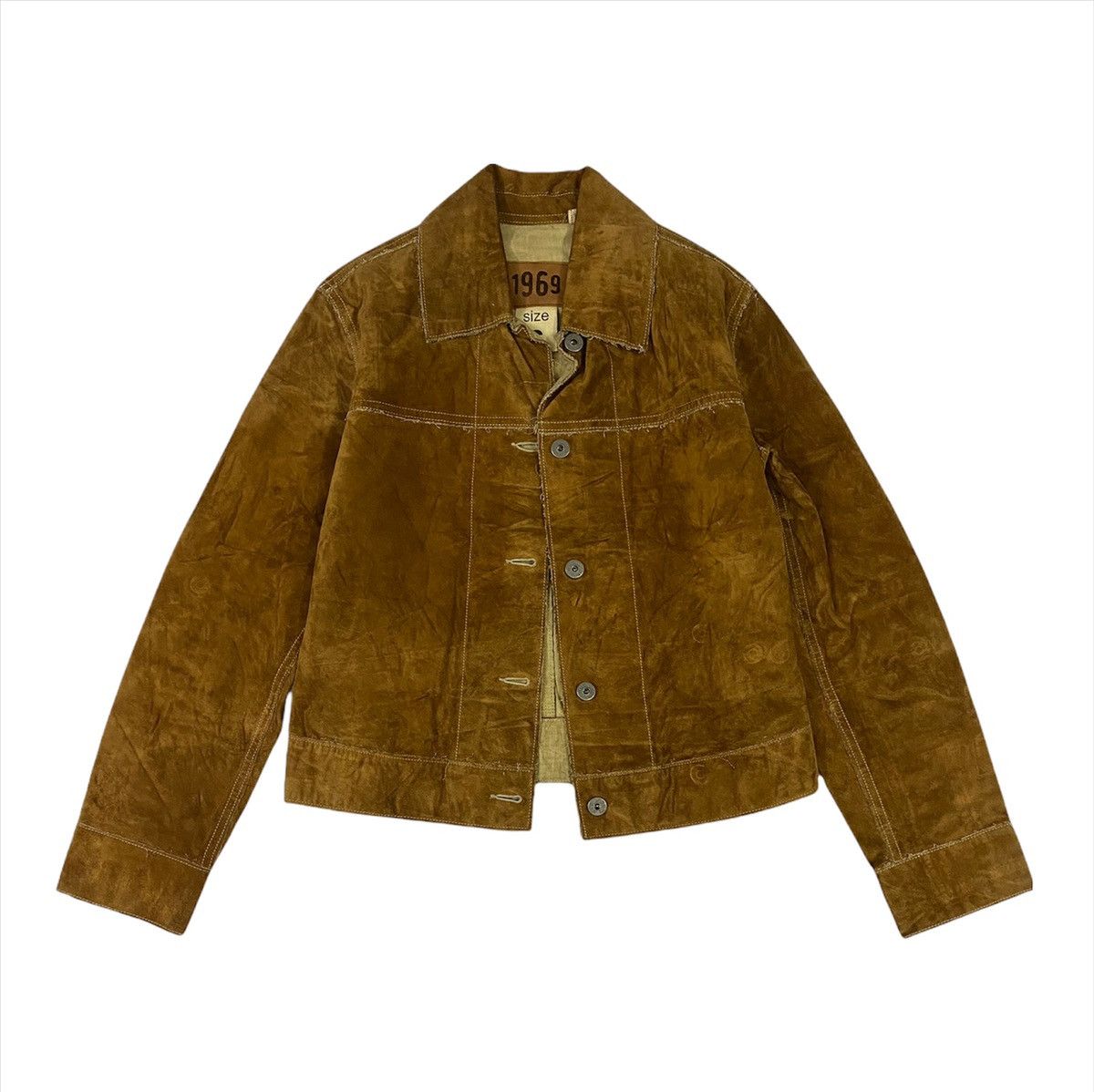 Gap Vintage GAP 1969 Trucker Leather Jacket Size US S / EU 44-46 / 1 - 4 Thumbnail