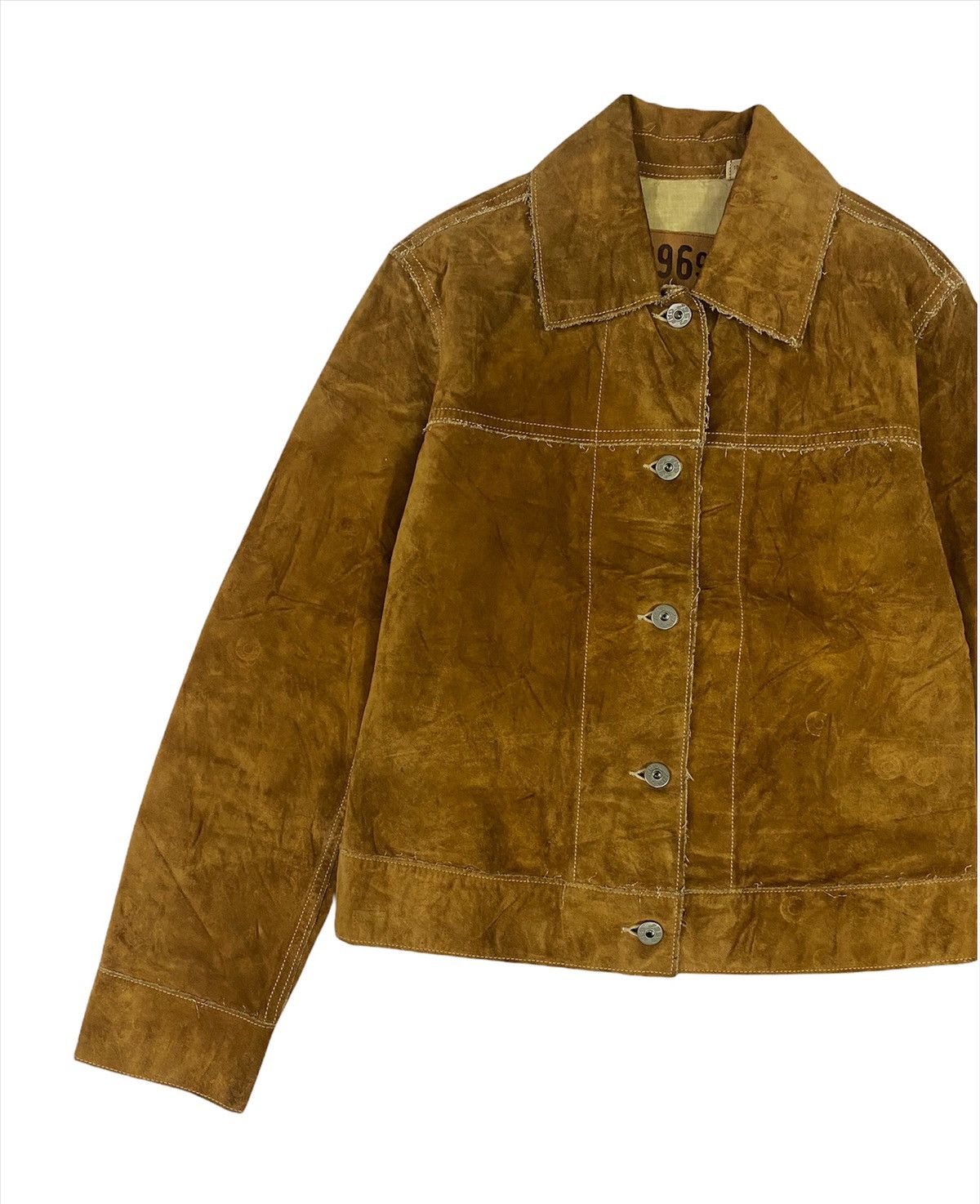 Gap Vintage GAP 1969 Trucker Leather Jacket Size US S / EU 44-46 / 1 - 5 Thumbnail