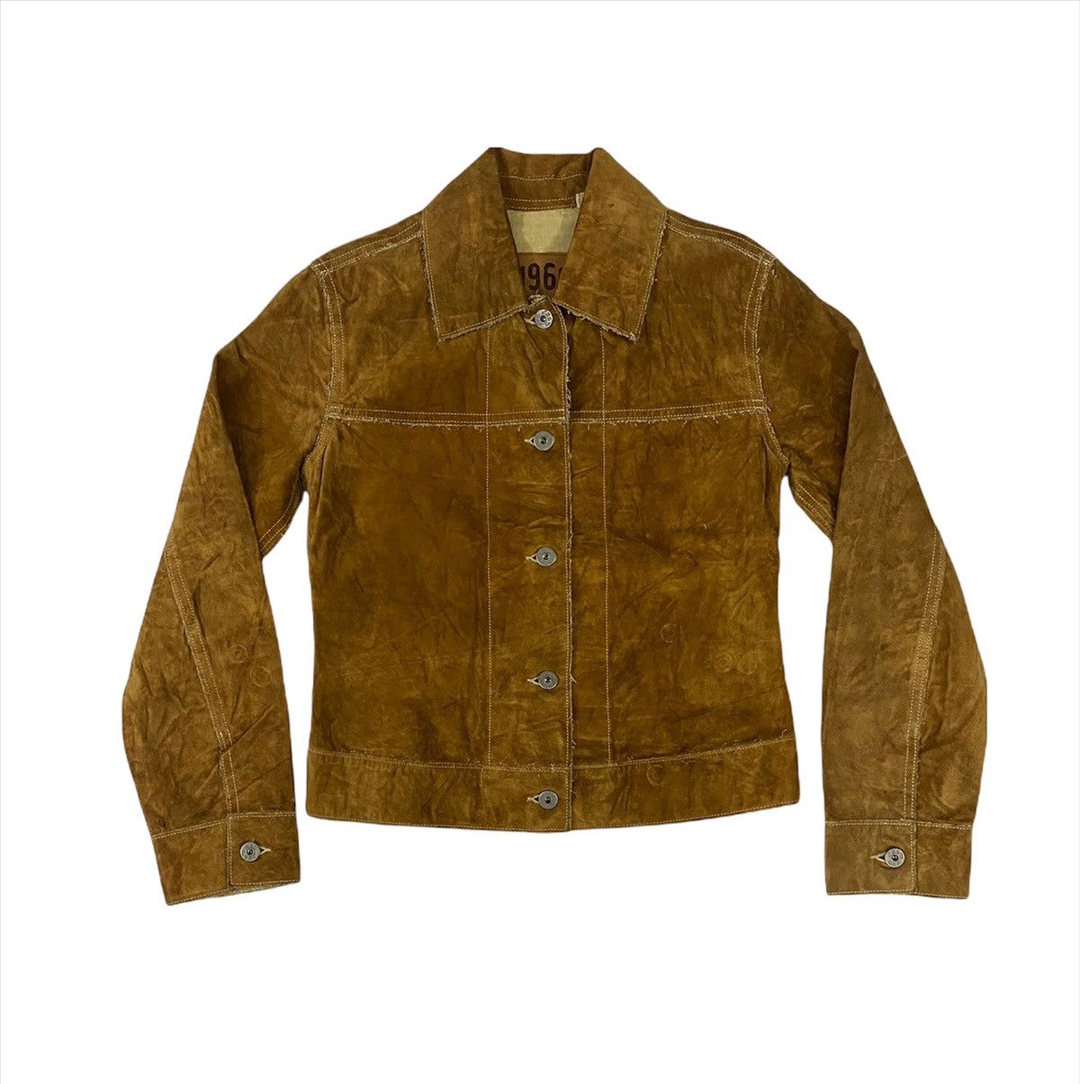 Gap Vintage GAP 1969 Trucker Leather Jacket Size US S / EU 44-46 / 1 - 2 Thumbnail