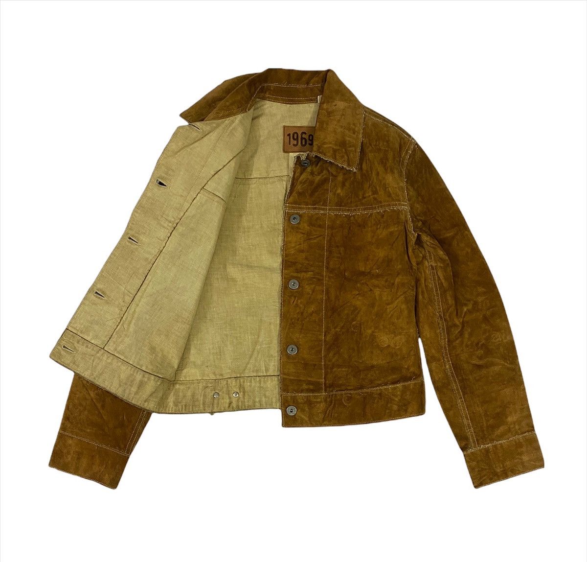 Gap Vintage GAP 1969 Trucker Leather Jacket Size US S / EU 44-46 / 1 - 6 Thumbnail