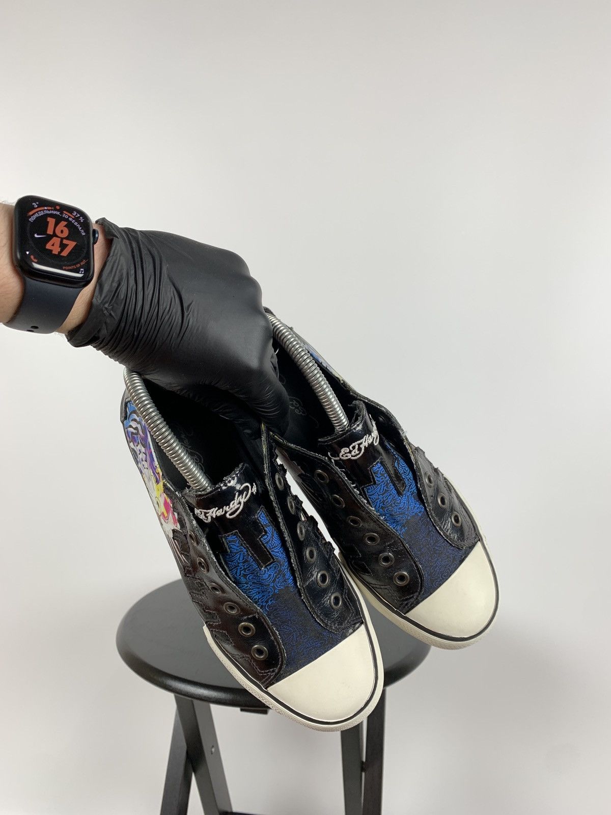 Christian Audigier Vintage Ed Hardy Low Top Sneakers Size US 8 / IT 38 - 6 Thumbnail