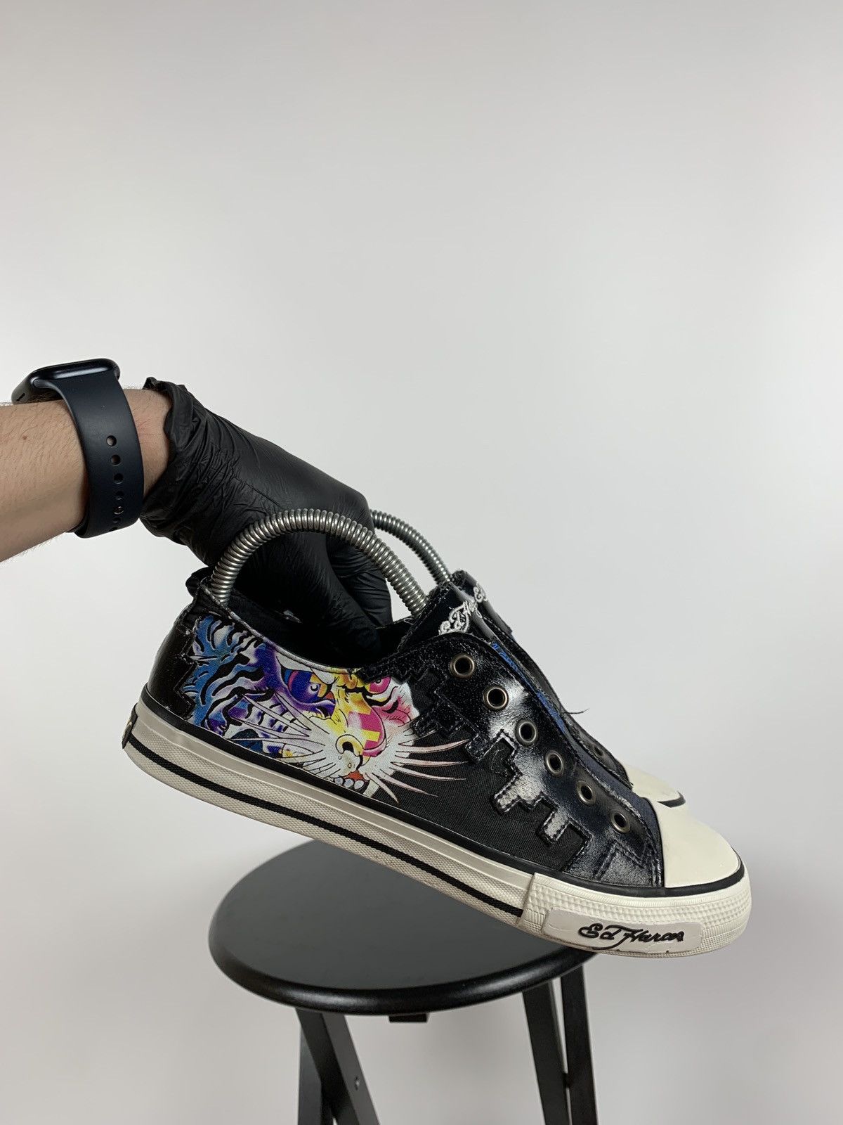 Christian Audigier Vintage Ed Hardy Low Top Sneakers Size US 8 / IT 38 - 7 Thumbnail