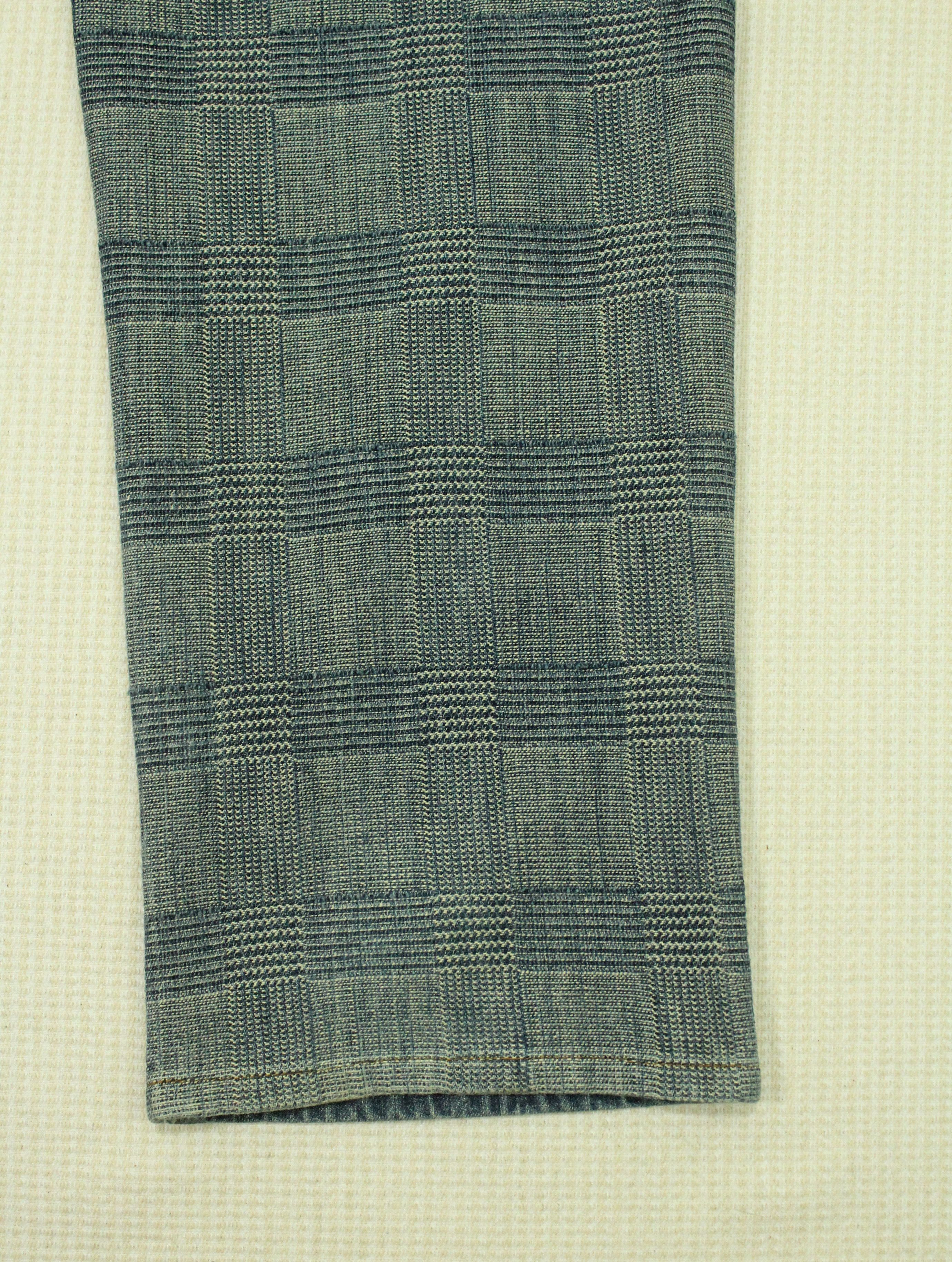 Japanese Brand Japanese Denim Sashiko Checkered Back Indigo Hybrid Pants Size US 34 / EU 50 - 10 Thumbnail