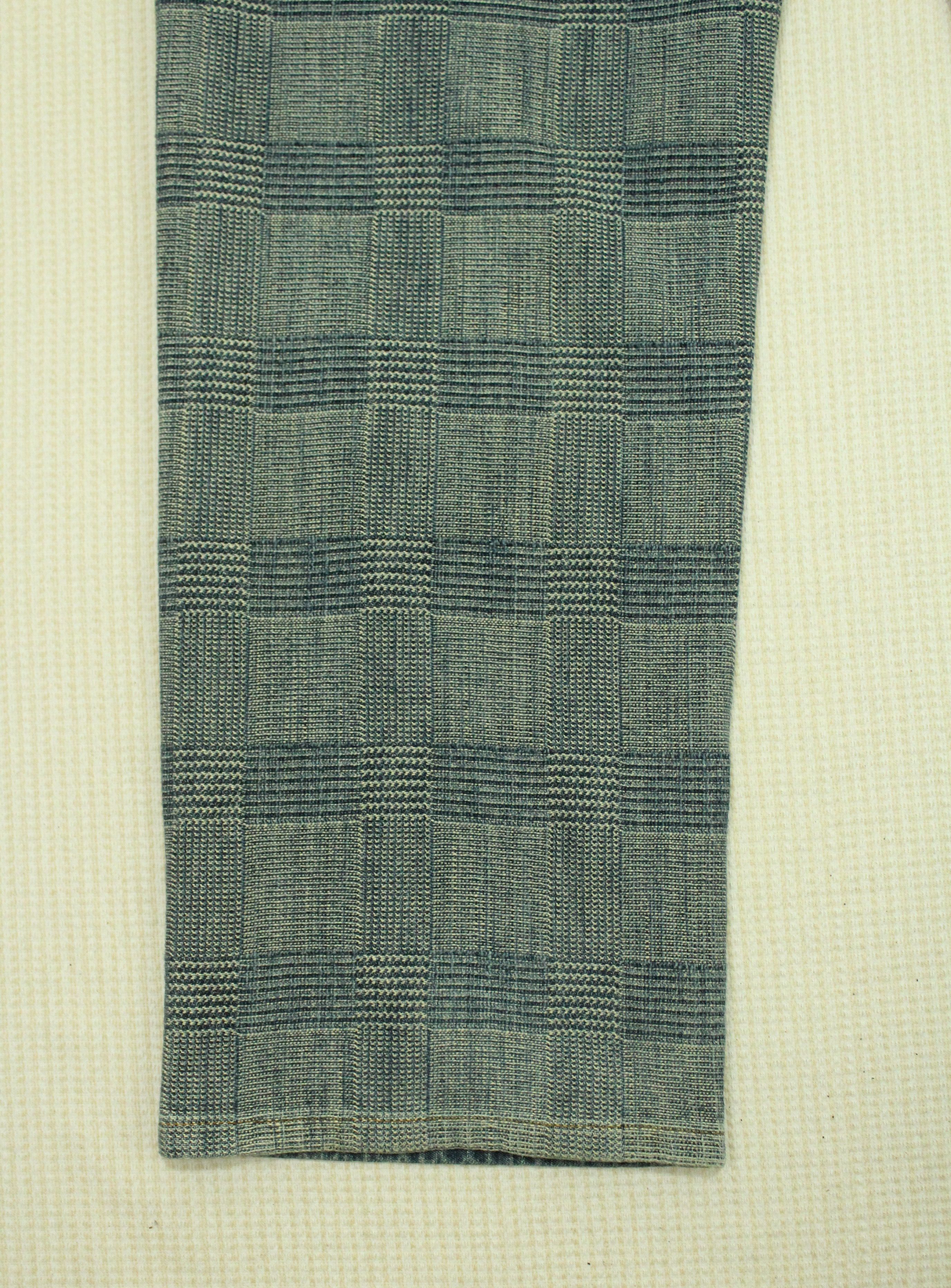 Japanese Brand Japanese Denim Sashiko Checkered Back Indigo Hybrid Pants Size US 34 / EU 50 - 9 Thumbnail
