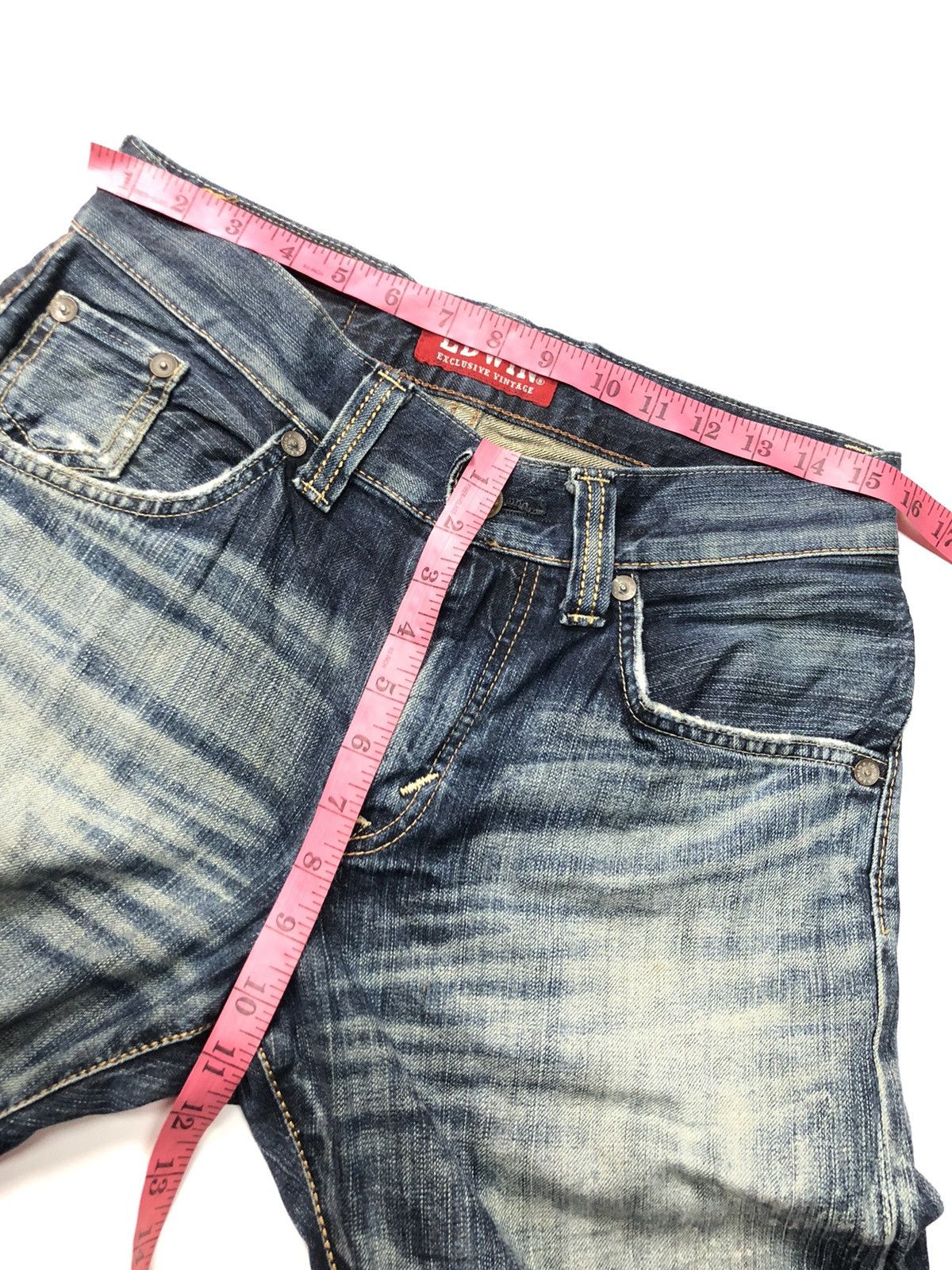 Edwin × Vintage VINTAGE EDWIN EXCLUSIVE VINTAGE XU DISSTRESSED DENIM JAPAN Size US 30 / EU 46 - 19 Thumbnail