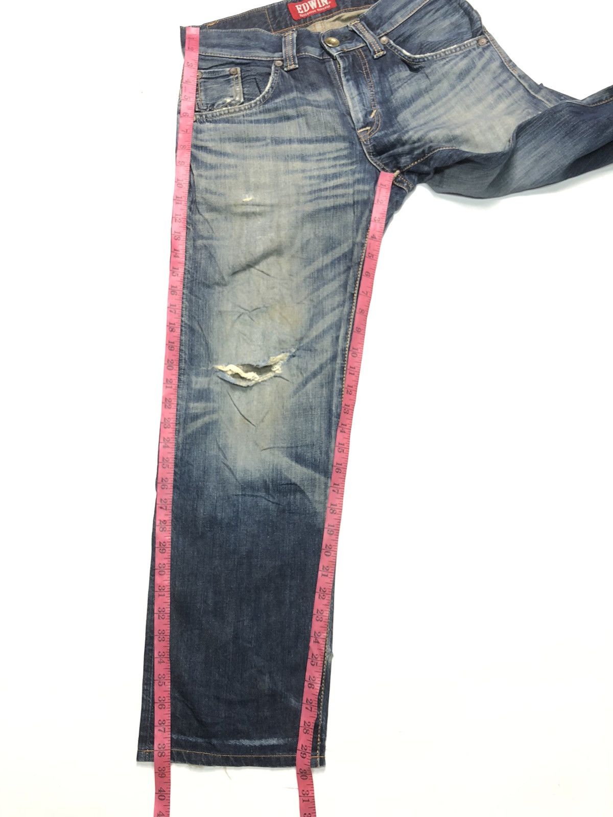 Edwin × Vintage VINTAGE EDWIN EXCLUSIVE VINTAGE XU DISSTRESSED DENIM JAPAN Size US 30 / EU 46 - 21 Thumbnail
