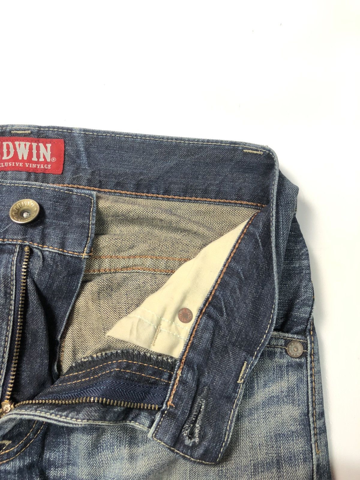 Edwin × Vintage VINTAGE EDWIN EXCLUSIVE VINTAGE XU DISSTRESSED DENIM JAPAN Size US 30 / EU 46 - 6 Thumbnail