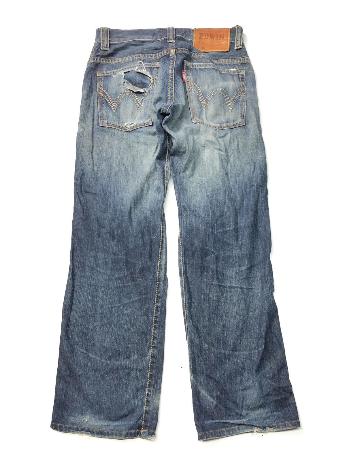 Edwin × Vintage VINTAGE EDWIN EXCLUSIVE VINTAGE XU DISSTRESSED DENIM JAPAN Size US 30 / EU 46 - 13 Thumbnail