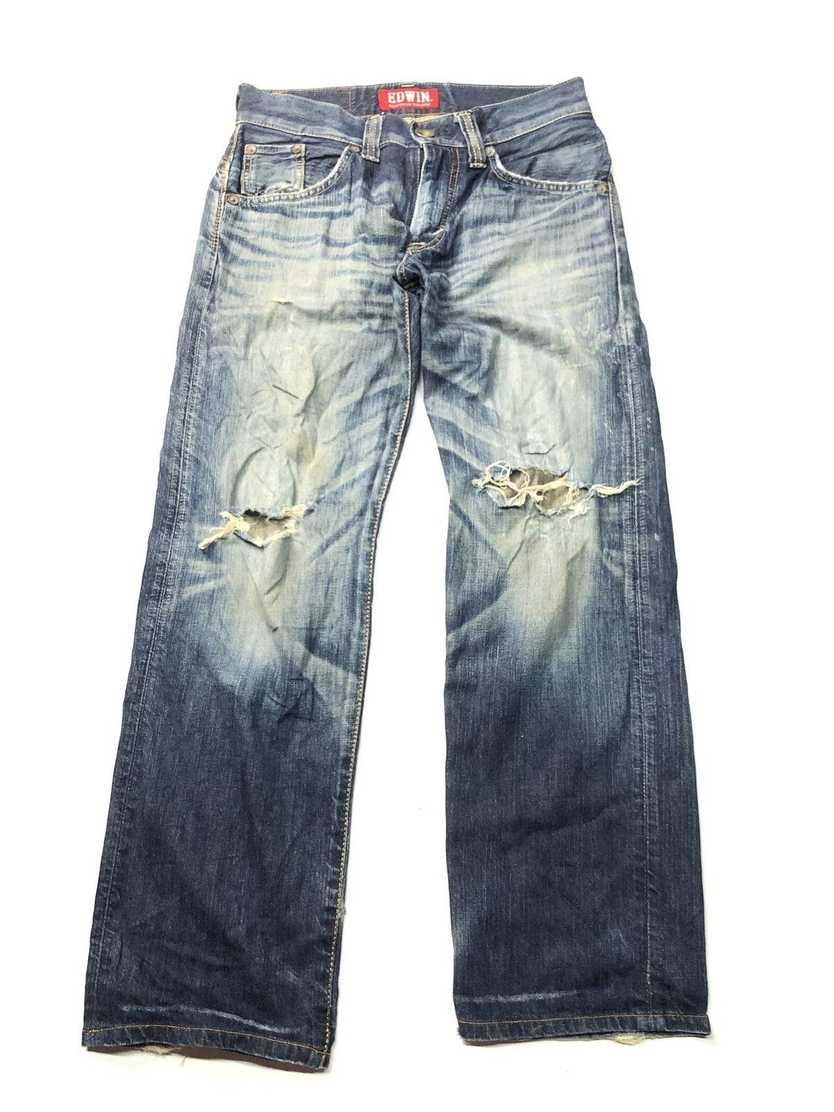 Edwin × Vintage VINTAGE EDWIN EXCLUSIVE VINTAGE XU DISSTRESSED DENIM JAPAN Size US 30 / EU 46 - 3 Thumbnail