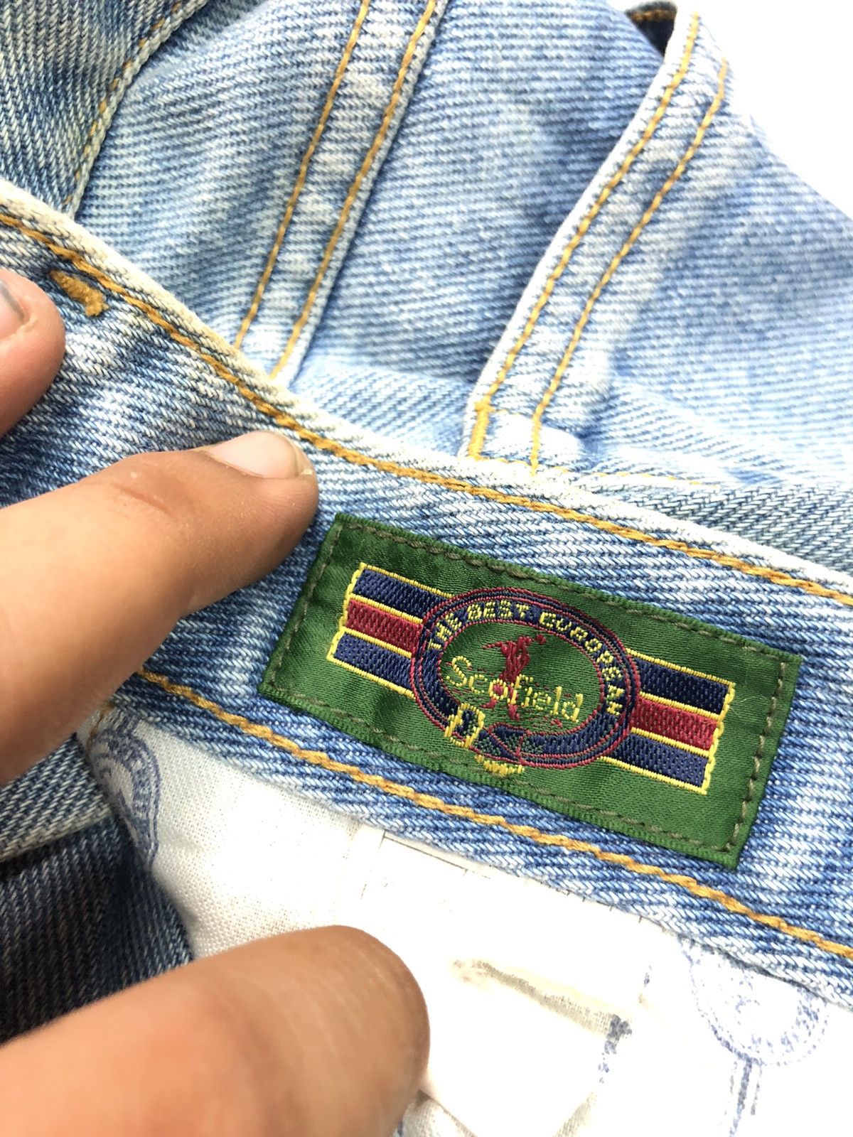 Japanese Brand × Vintage VINTAGE SCOFIELD LIGHT BLUE WASH DISSTRESSED DENIM Size US 30 / EU 46 - 9 Thumbnail