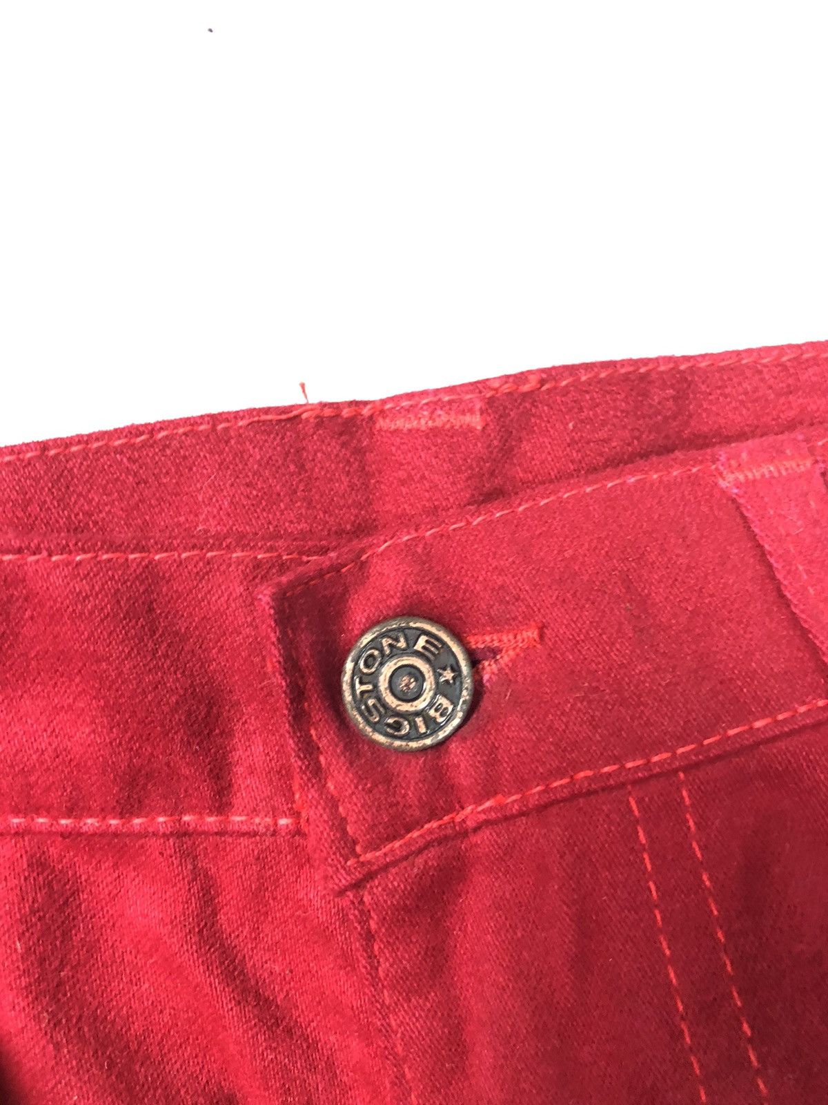 Vintage RARE🔥VINTAGE RETRO BIG STONE RED BELL BOTTOM Size US 29 - 2 Thumbnail