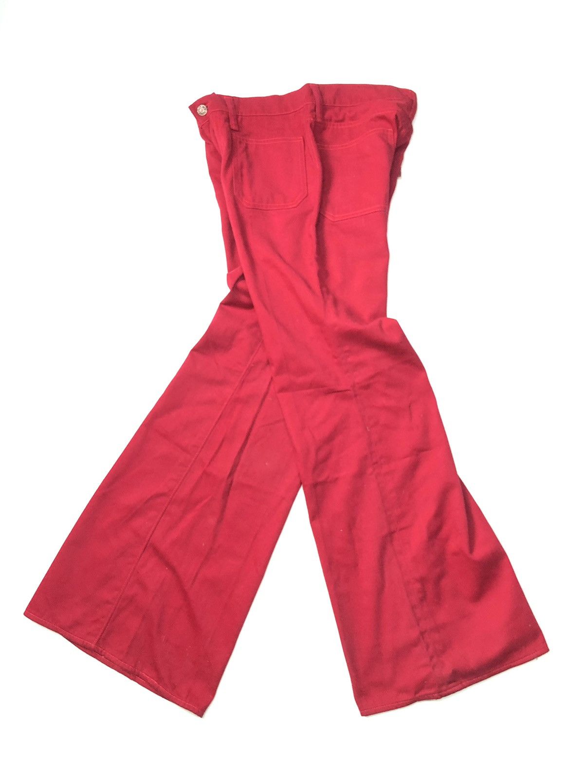 Vintage RARE🔥VINTAGE RETRO BIG STONE RED BELL BOTTOM Size US 29 - 8 Thumbnail