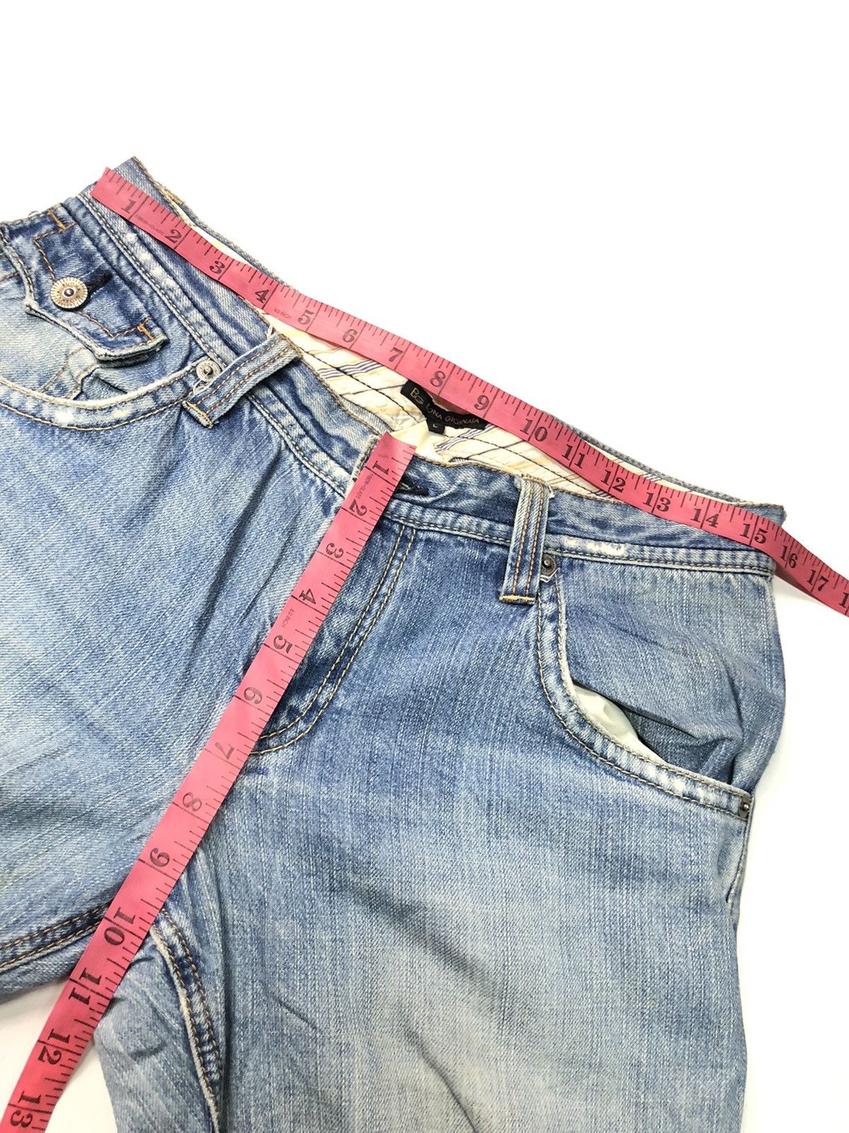 Designer × Japanese Brand BUONA GIORNATA DISSTRESSED BLUE WASH DENIM Size US 31 - 11 Thumbnail