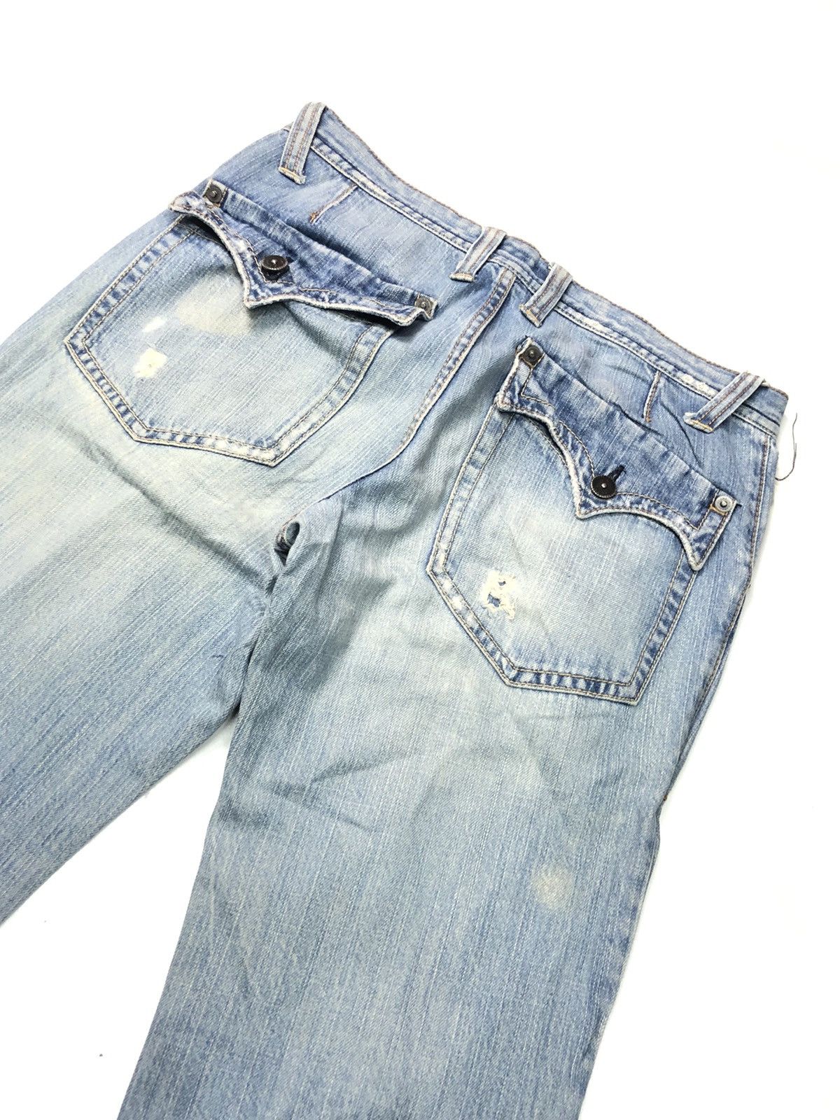 Designer × Japanese Brand BUONA GIORNATA DISSTRESSED BLUE WASH DENIM Size US 31 - 10 Thumbnail
