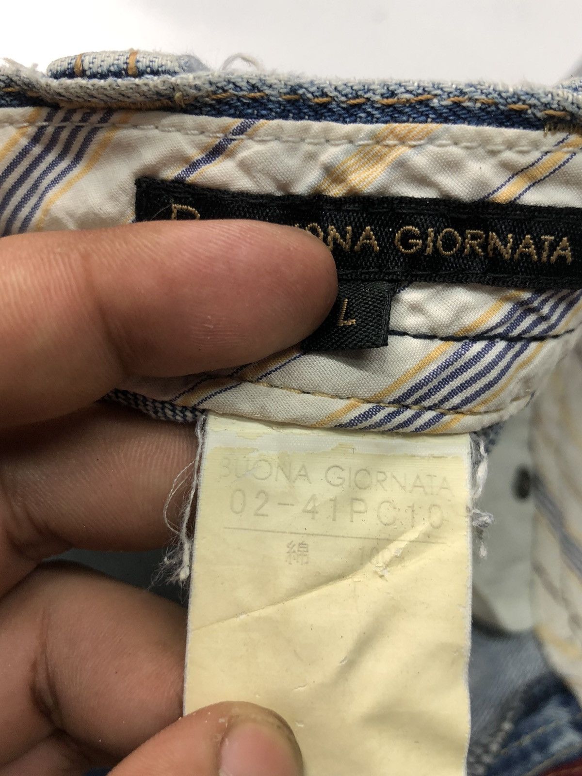 Designer × Japanese Brand BUONA GIORNATA DISSTRESSED BLUE WASH DENIM Size US 31 - 7 Thumbnail