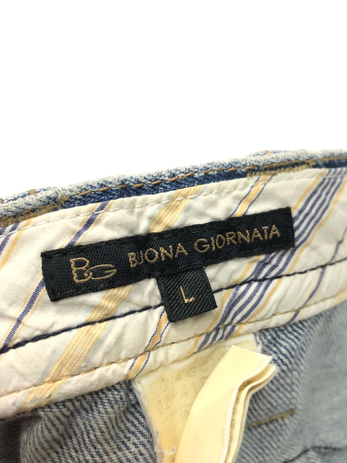 Designer × Japanese Brand BUONA GIORNATA DISSTRESSED BLUE WASH DENIM Size US 31 - 6 Thumbnail