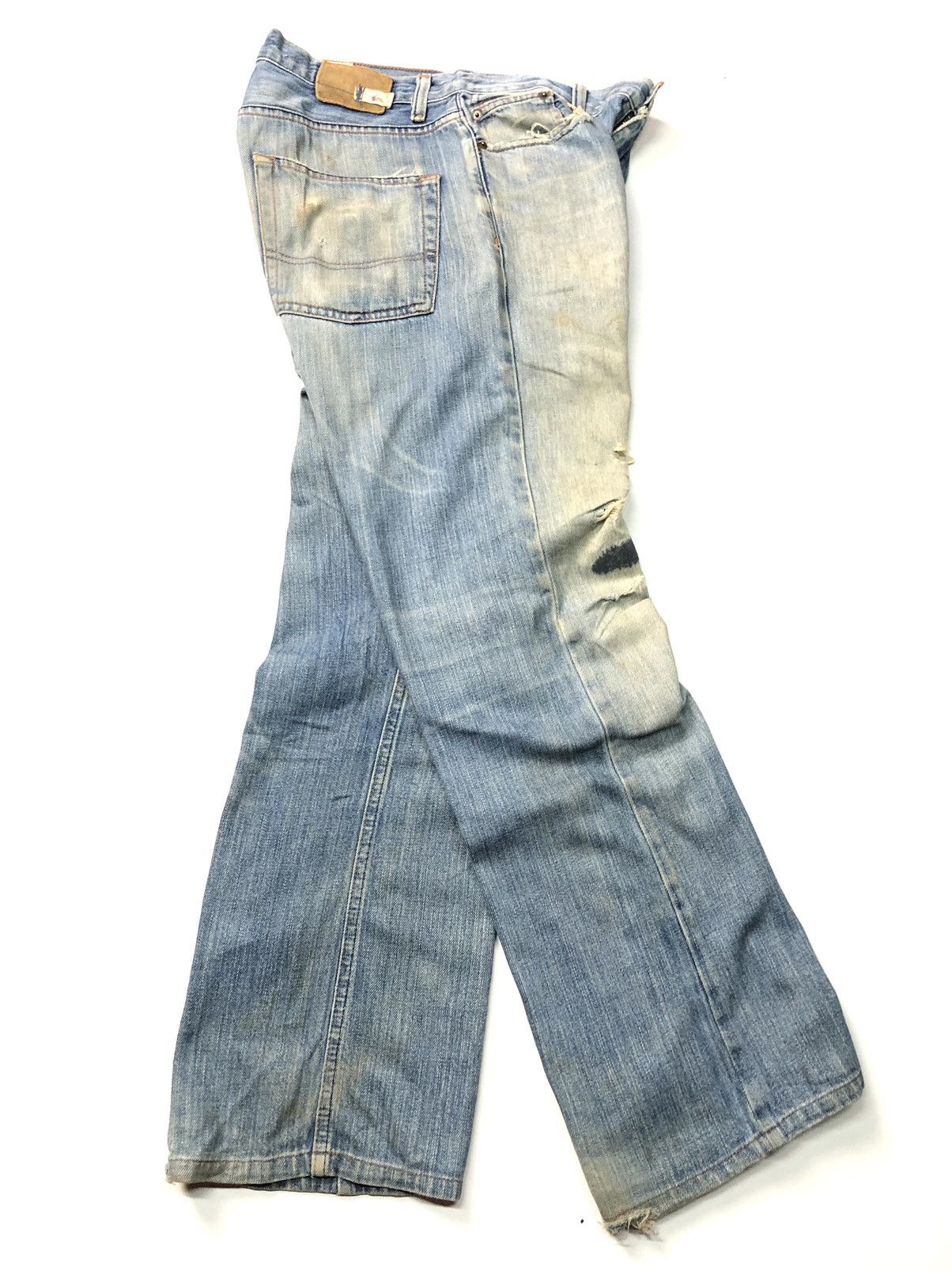 Quicksilver × Vintage VINTAGE QUICKSILVER DISSTRESSED BLUE WASH DENIM Size US 29 - 4 Thumbnail