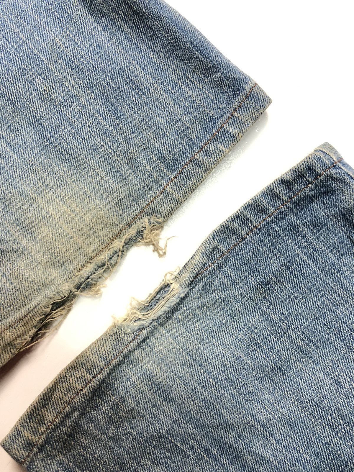 Quicksilver × Vintage VINTAGE QUICKSILVER DISSTRESSED BLUE WASH DENIM Size US 29 - 20 Thumbnail