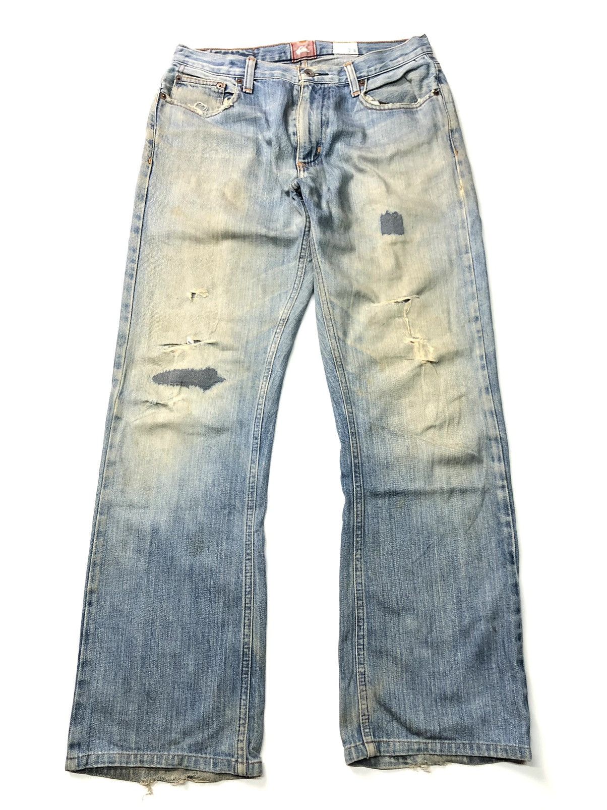 Quicksilver × Vintage VINTAGE QUICKSILVER DISSTRESSED BLUE WASH DENIM Size US 29 - 1 Thumbnail