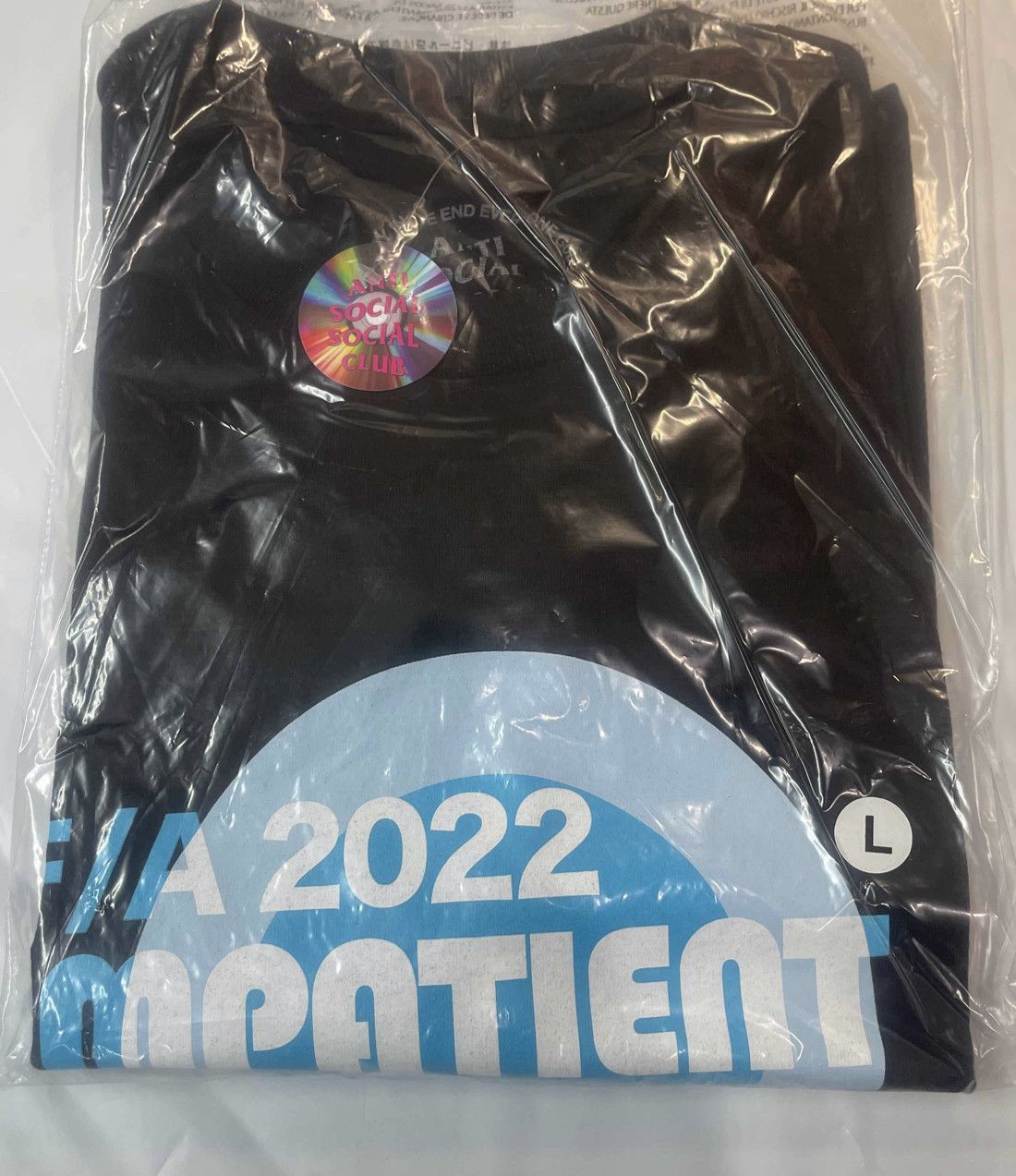 Anti Social Social Club DS ASSC F/A 2022 Impatient Black Tee Bape kith kaws supreme Size US L / EU 52-54 / 3 - 2 Thumbnail