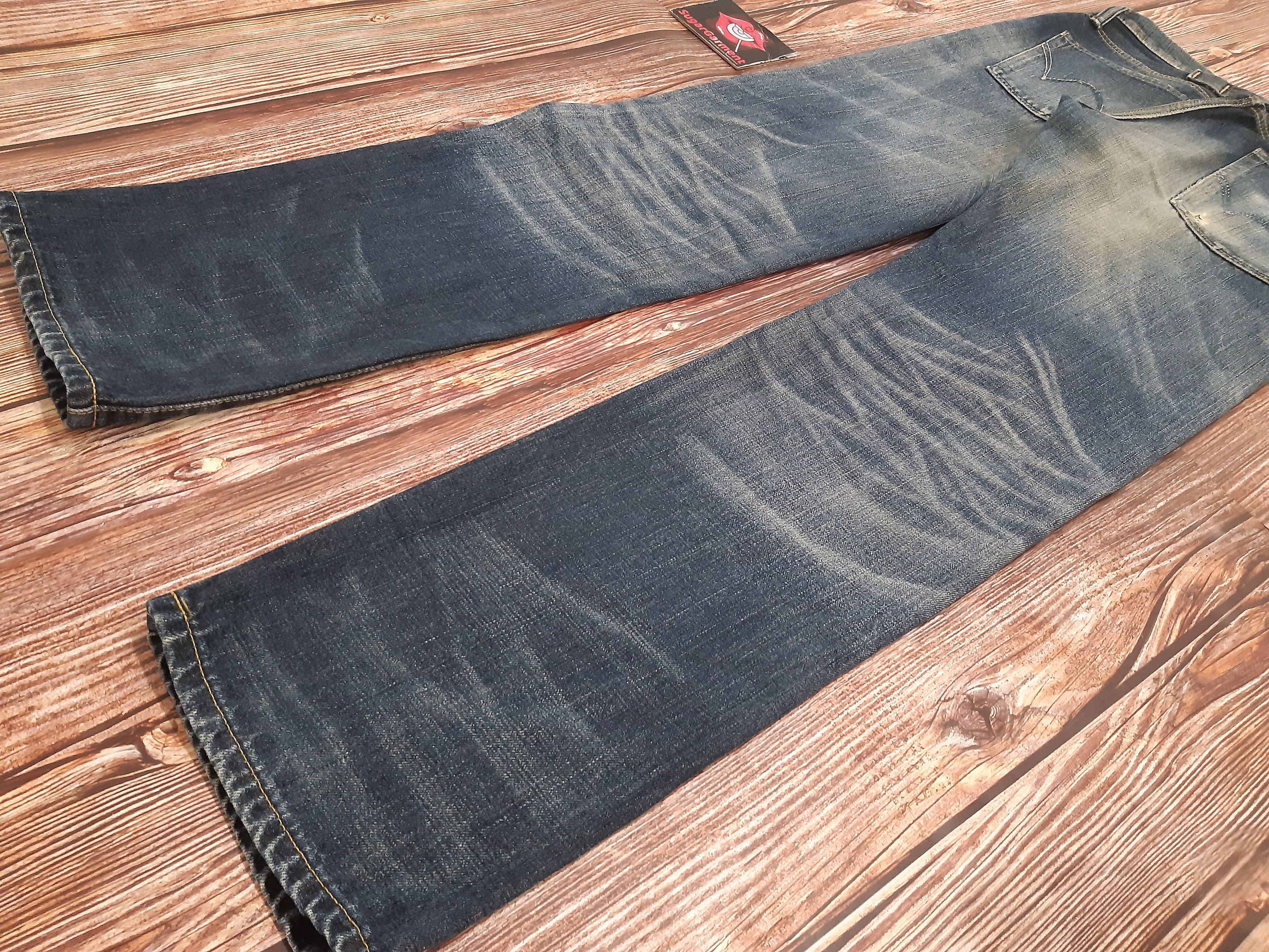 Japanese Brand × Vintage Vintage Jeans Selvedge EDWIN 505zx Buckle Back Distressed Size US 34 / EU 50 - 12 Thumbnail