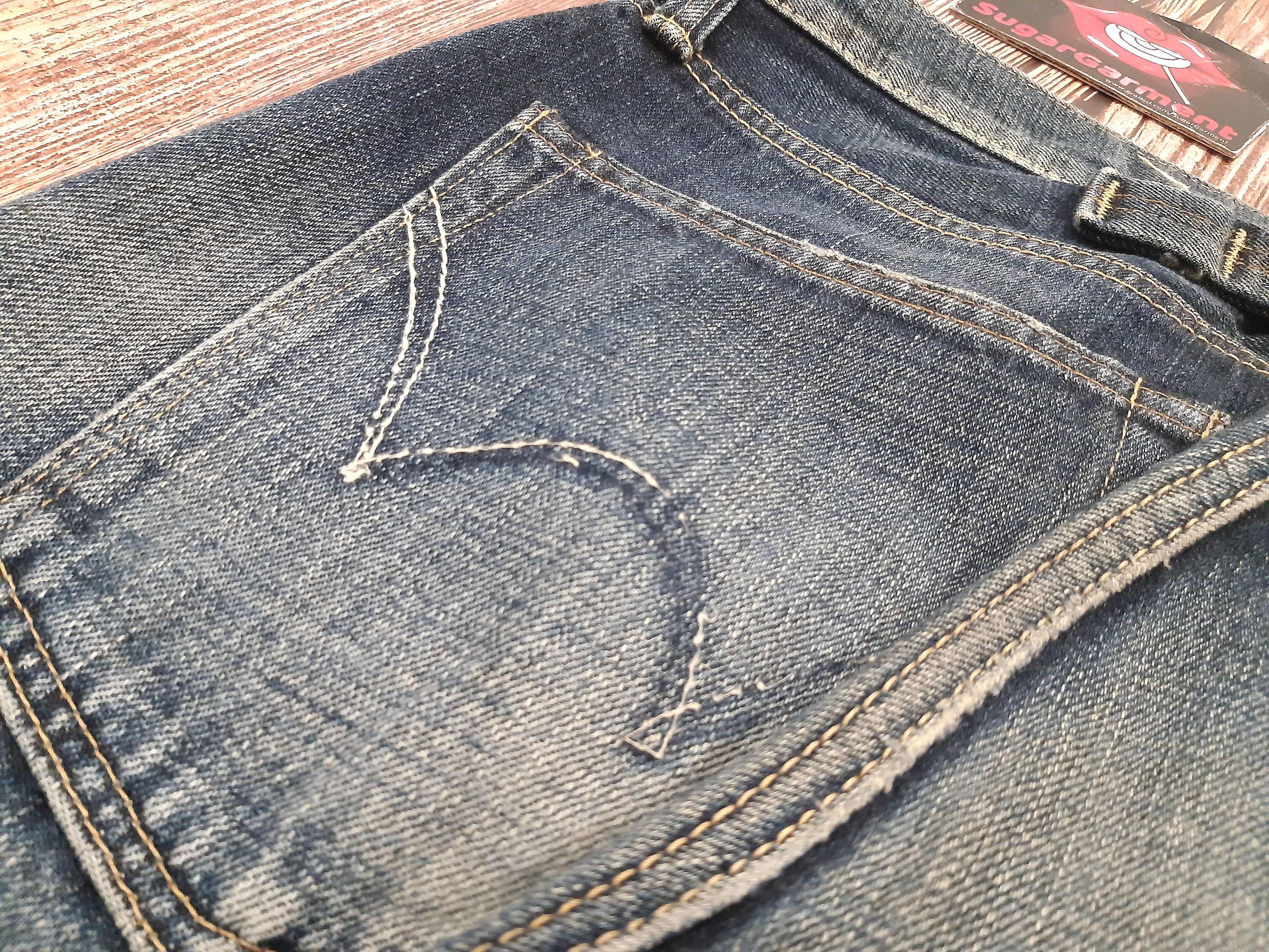 Japanese Brand × Vintage Vintage Jeans Selvedge EDWIN 505zx Buckle Back Distressed Size US 34 / EU 50 - 14 Thumbnail