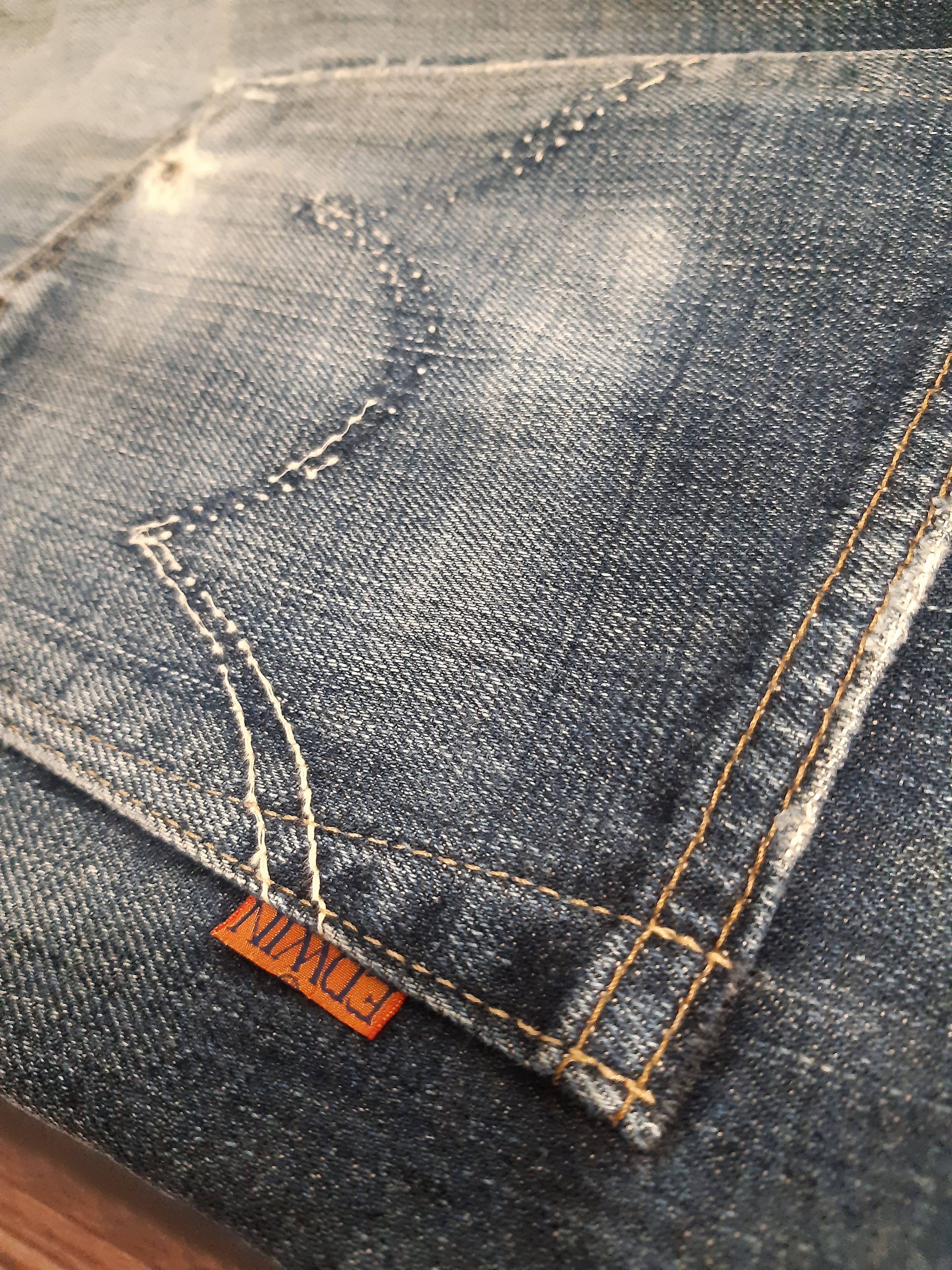 Japanese Brand × Vintage Vintage Jeans Selvedge EDWIN 505zx Buckle Back Distressed Size US 34 / EU 50 - 17 Thumbnail