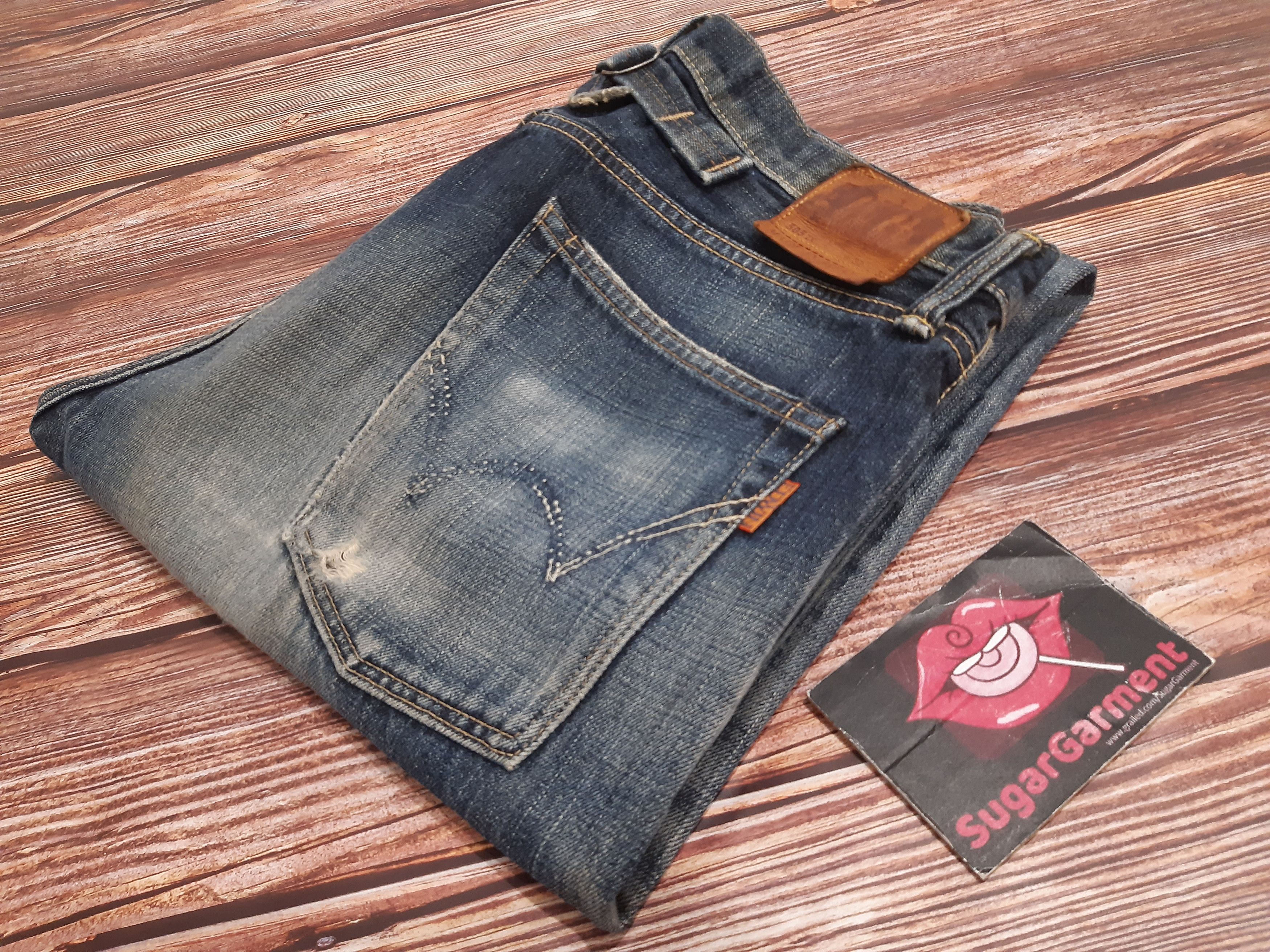 Japanese Brand × Vintage Vintage Jeans Selvedge EDWIN 505zx Buckle Back Distressed Size US 34 / EU 50 - 19 Thumbnail