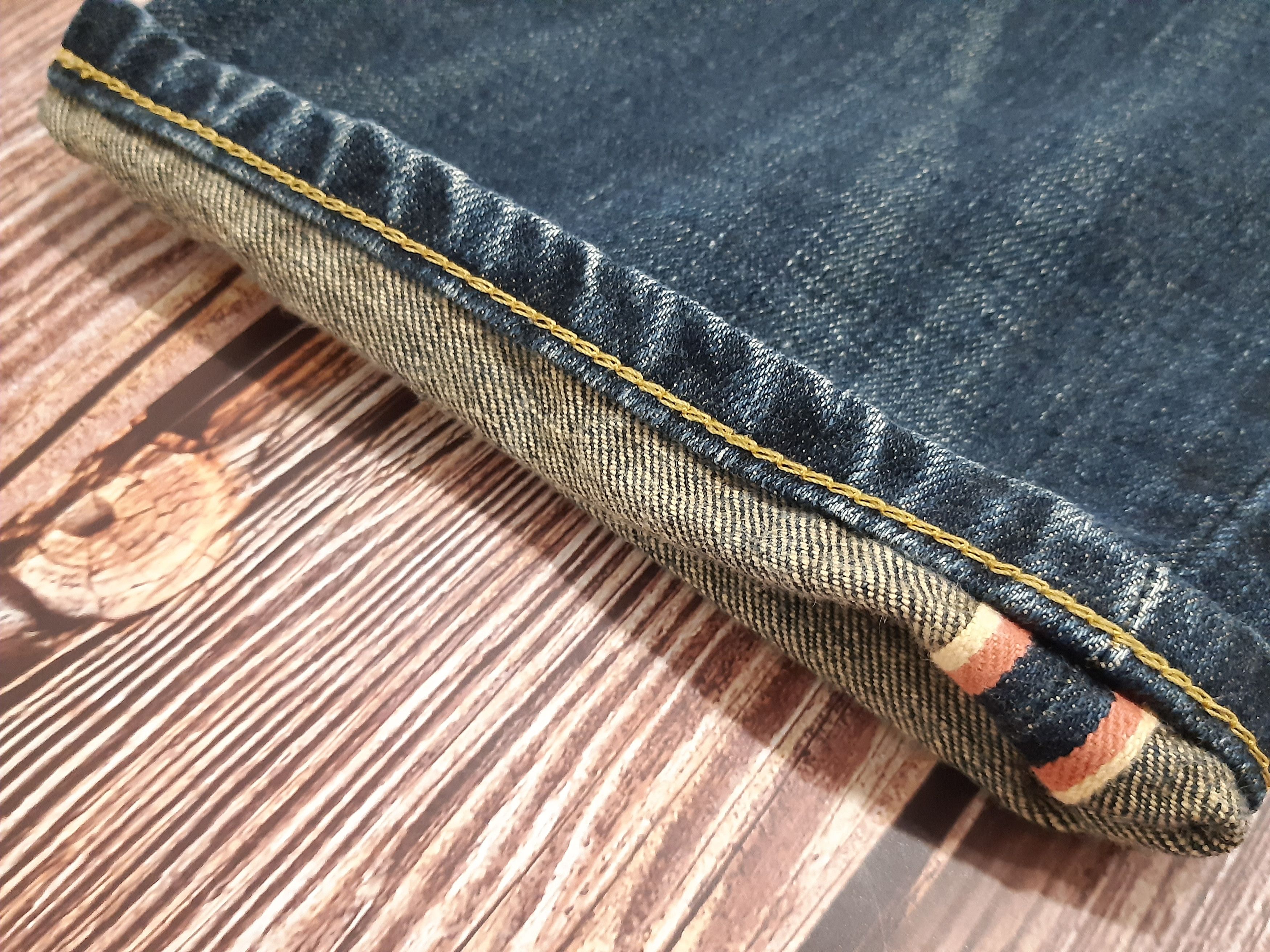 Japanese Brand × Vintage Vintage Jeans Selvedge EDWIN 505zx Buckle Back Distressed Size US 34 / EU 50 - 3 Thumbnail