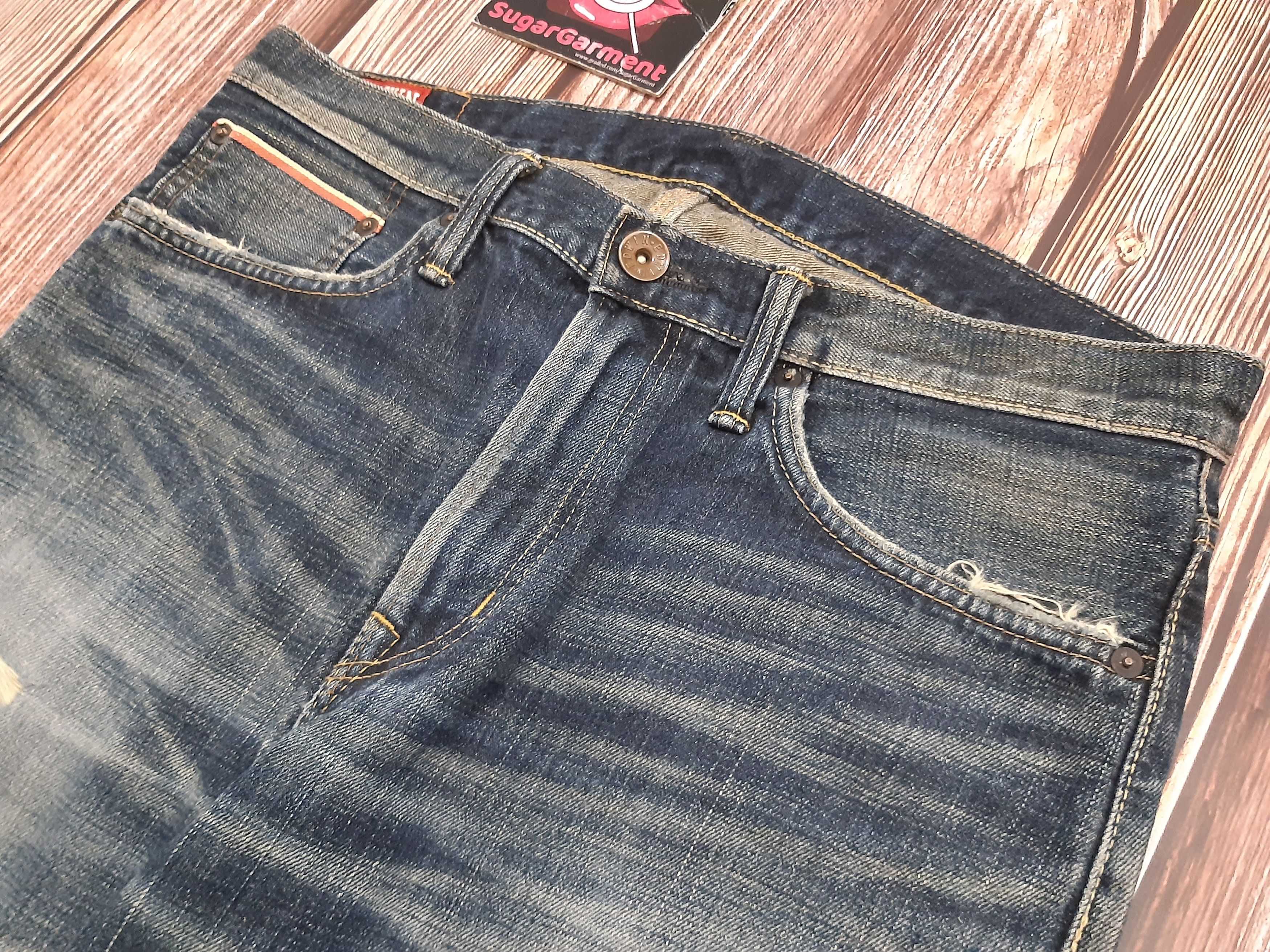 Japanese Brand × Vintage Vintage Jeans Selvedge EDWIN 505zx Buckle Back Distressed Size US 34 / EU 50 - 5 Thumbnail